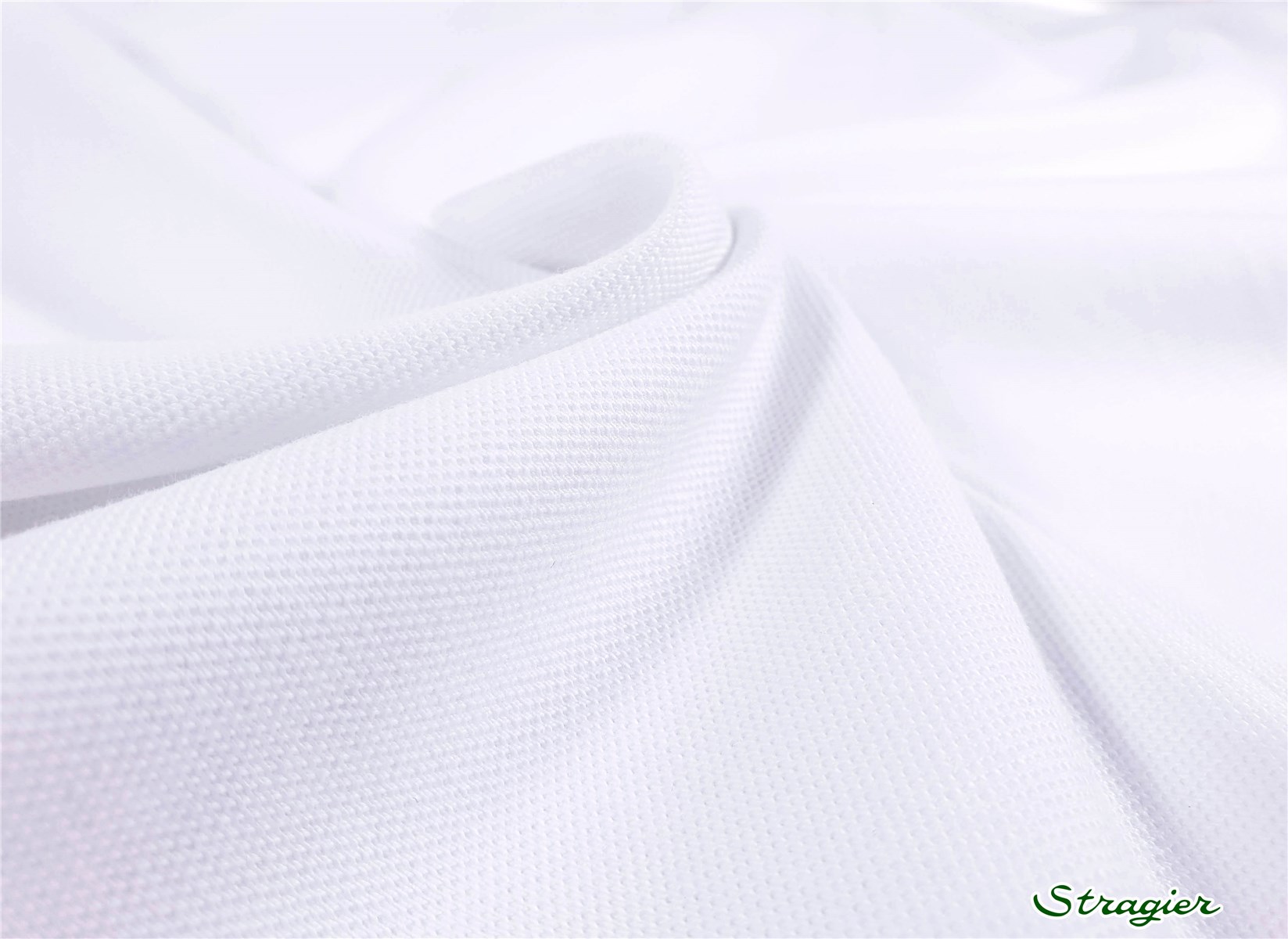 Pure Cotton Piqué Knitted Fabric - Plain - Blanc