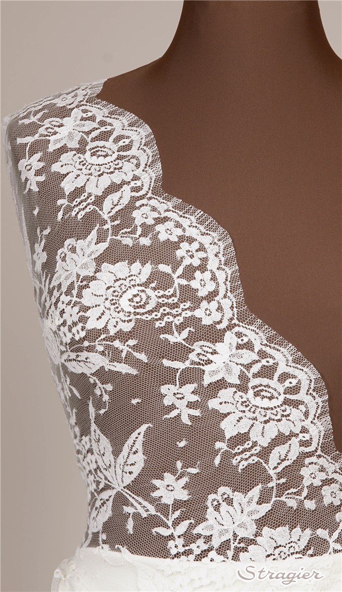 Dentelle De Calais Blanche Extensible - 18 Mètres De Longueur, 1 Cm De Largeur