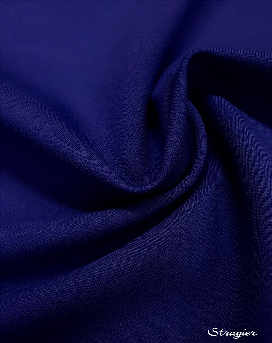 Maille Milano Stretch - uni - Bleu Roi