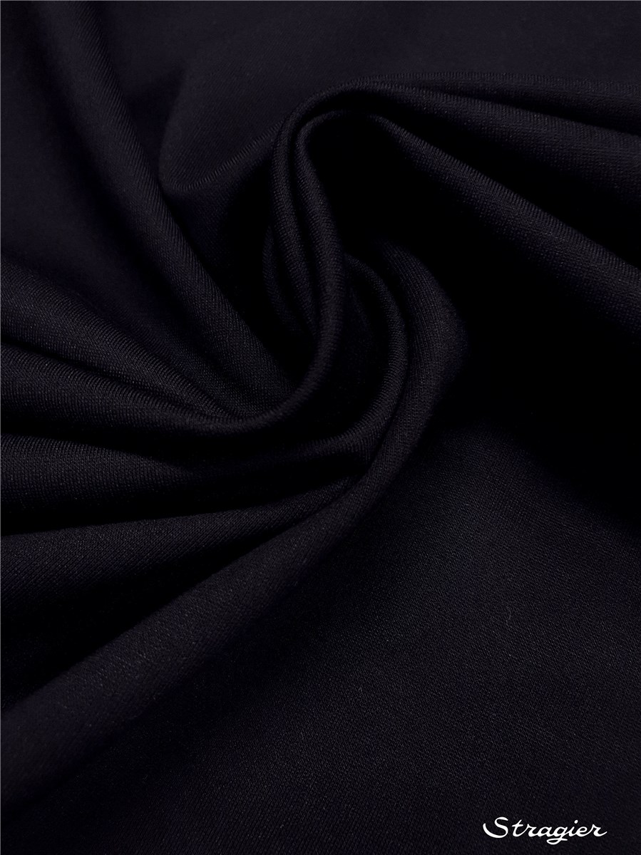 Milano Knitted Fabric - Stretch - Plain - Marine foncé