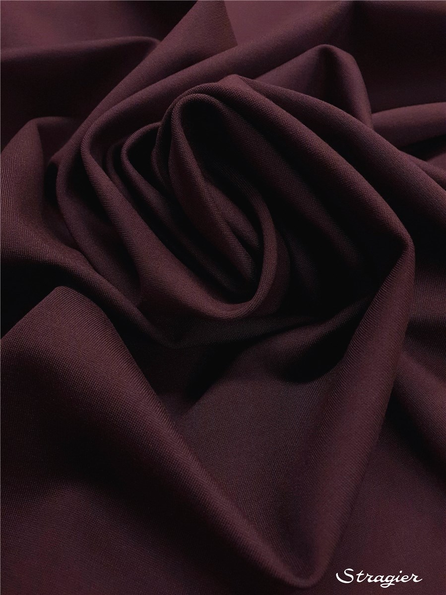 Maille Milano Stretch - uni - Aubergine
