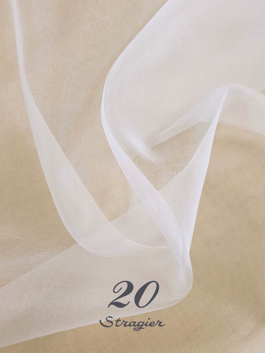Silk Organza - Feather -200cm - Plain - Stragier Ivory