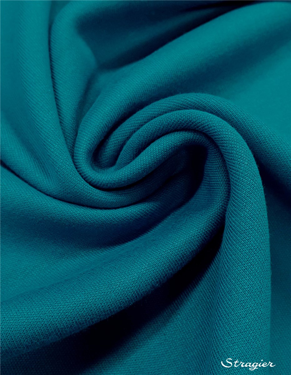 Knitted Fabric - Sweatshirt - extra quality - Plain - Vert Canard