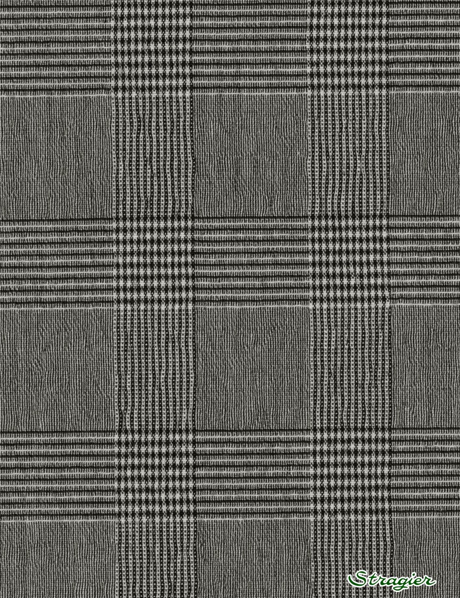 Seersucker - Prince de Galles - Noir 