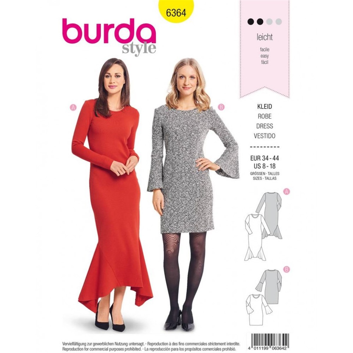 Patron Burda - 6364 -  - EUR 34-44 