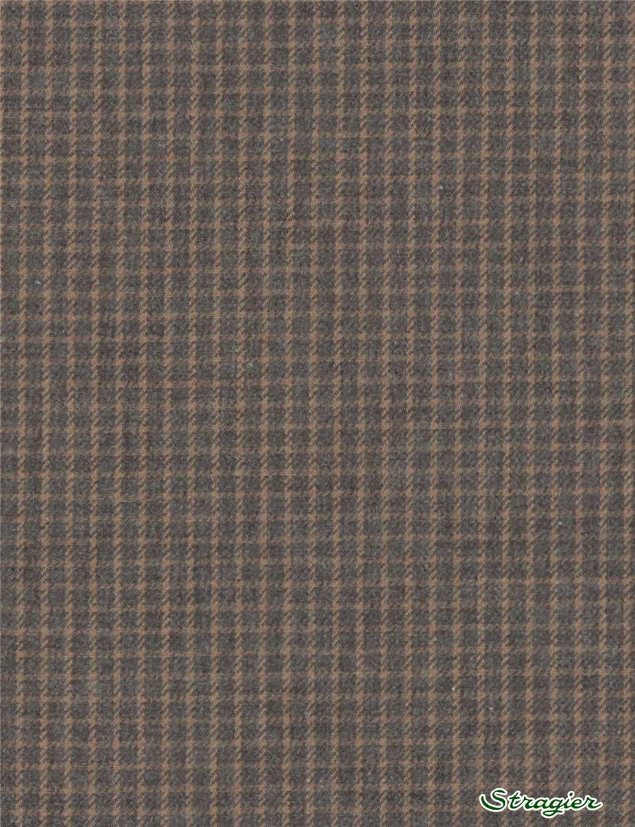 Brushed cotton - Carreaux 4mm - Gris Galet