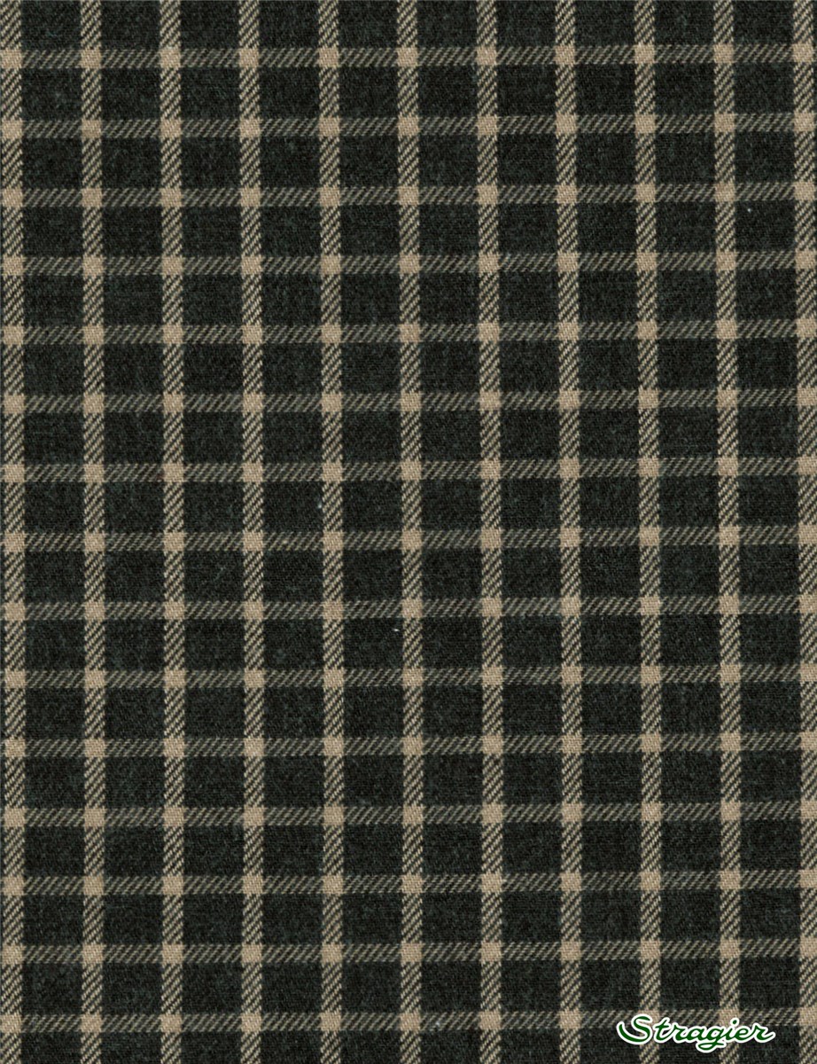 Coton gratté - Carreaux 10mm - Anthracite 