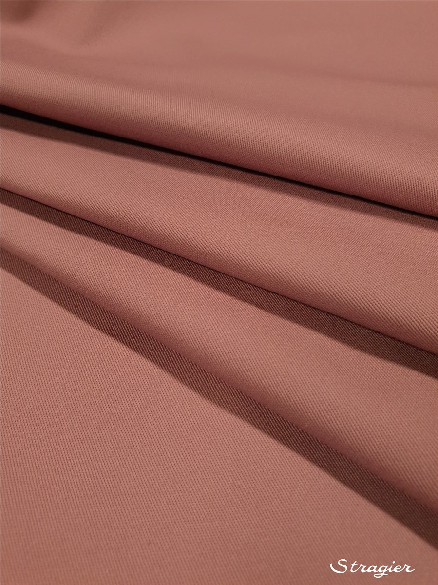 Coton sergé extensible - uni - Rose Orchidée 