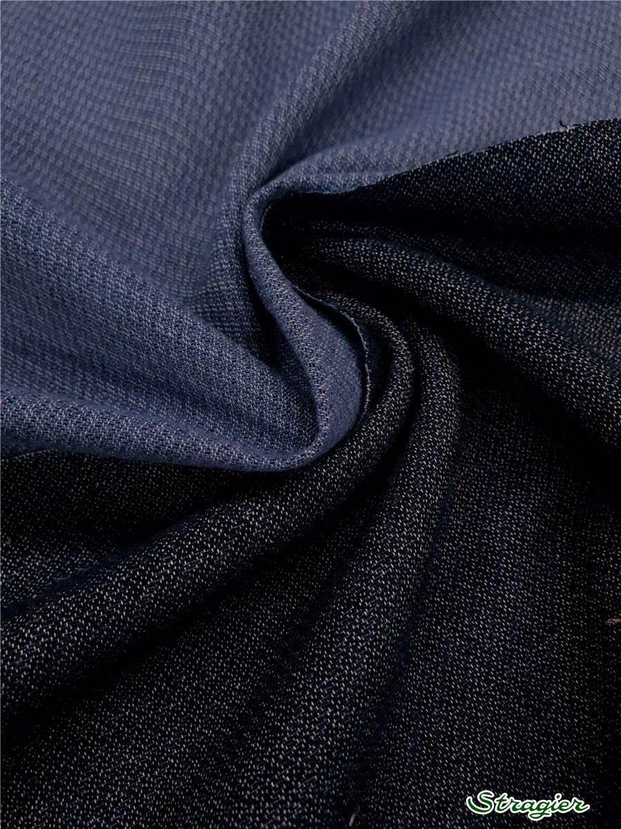 Trois Fils - pur coton - uni - Marine-Bleu 