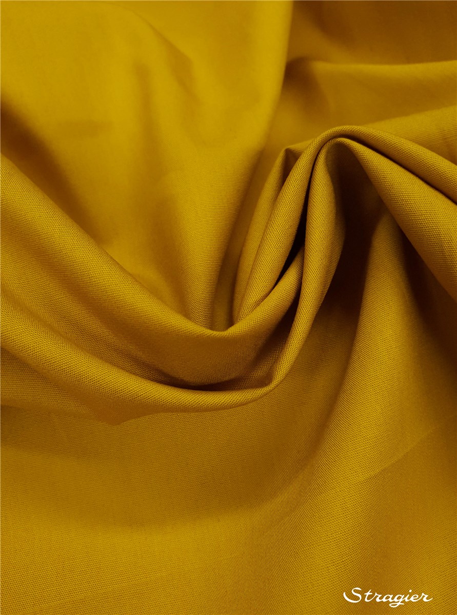 Poplin 59 threads/cm - Plain - Moutarde