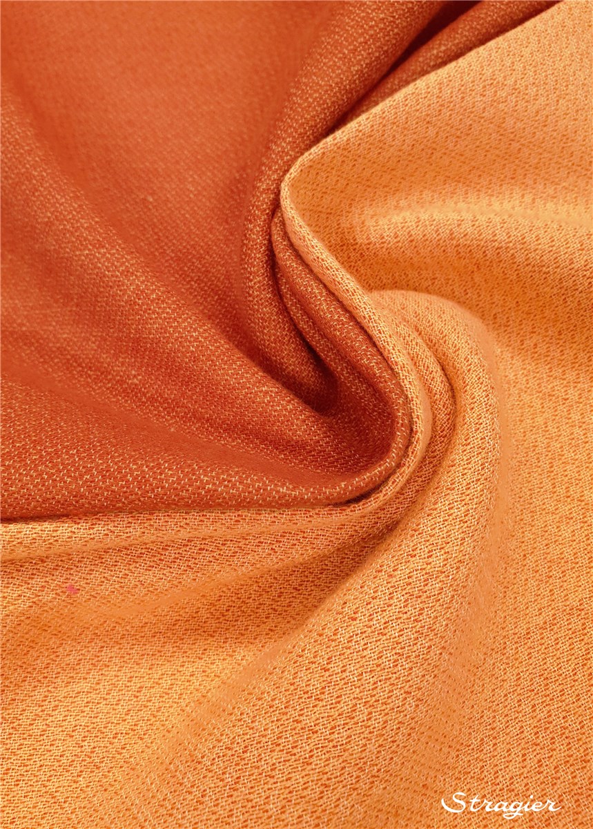 Trois Fils - pur coton - uni - Melon-Terre cuite 