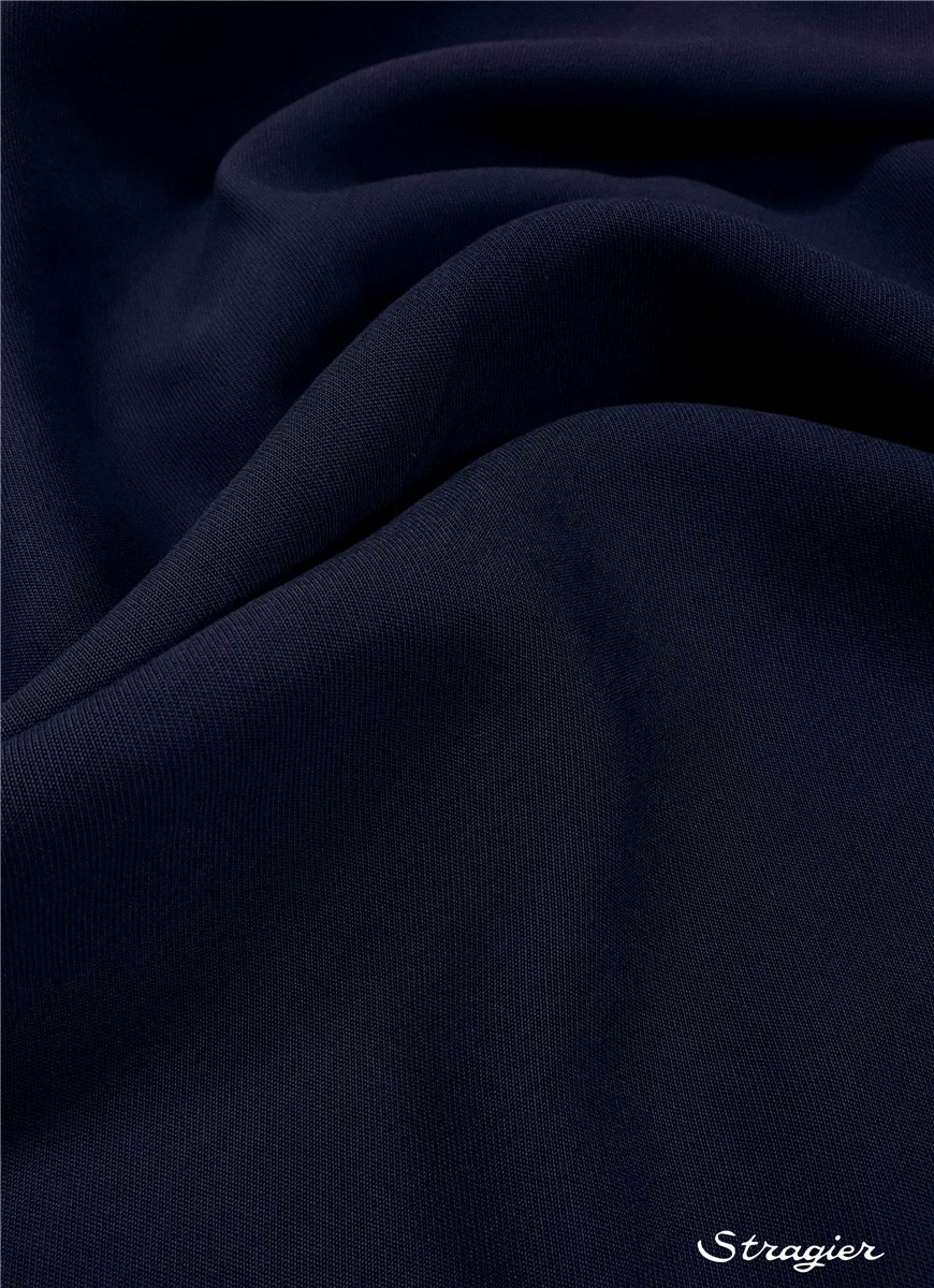 Twill Viscose lourd - Peau de Pêche - uni - Marine clair 