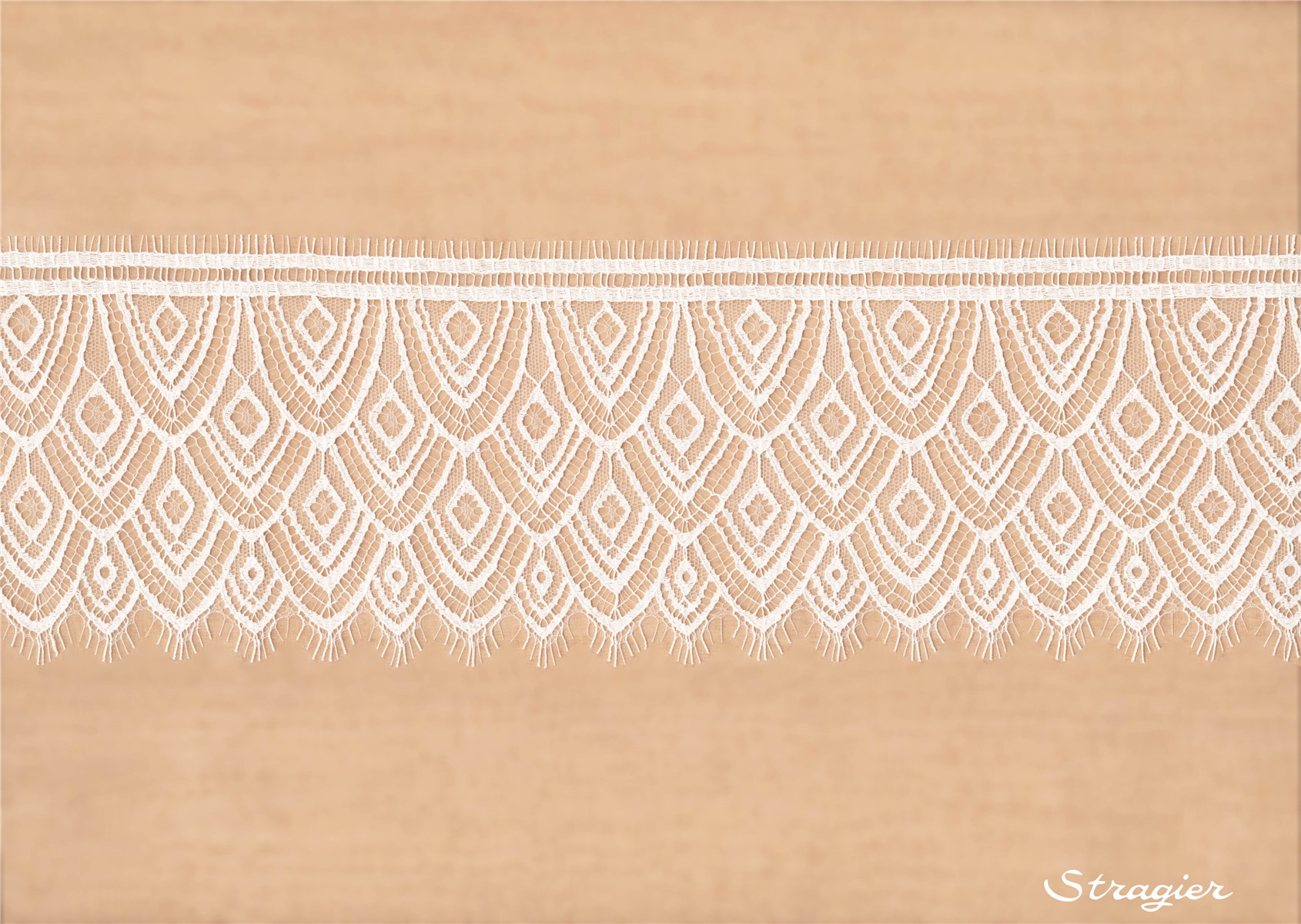Dentelle de Calais - Tolèdine - Ivoire Stragier - 12 cm