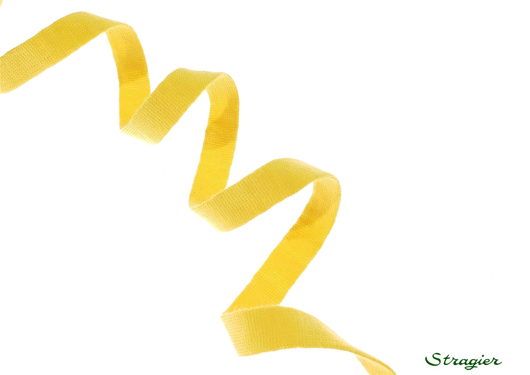 Pure Organic Cotton Tubular Braid - Plain - Jaune - 10 mm