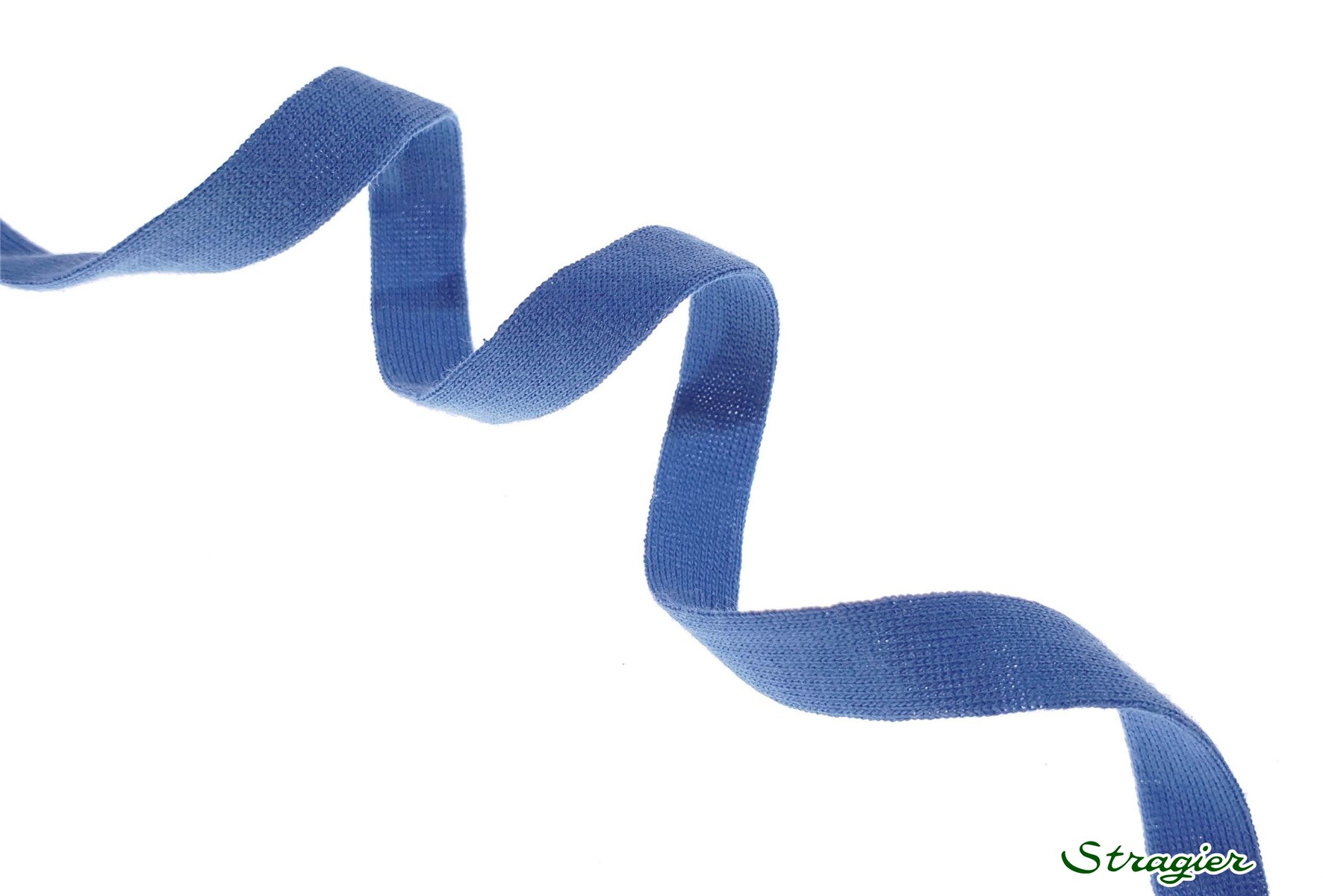 Tresse tubulaire pur Coton Bio - Uni - Bleu Roi - 10 mm