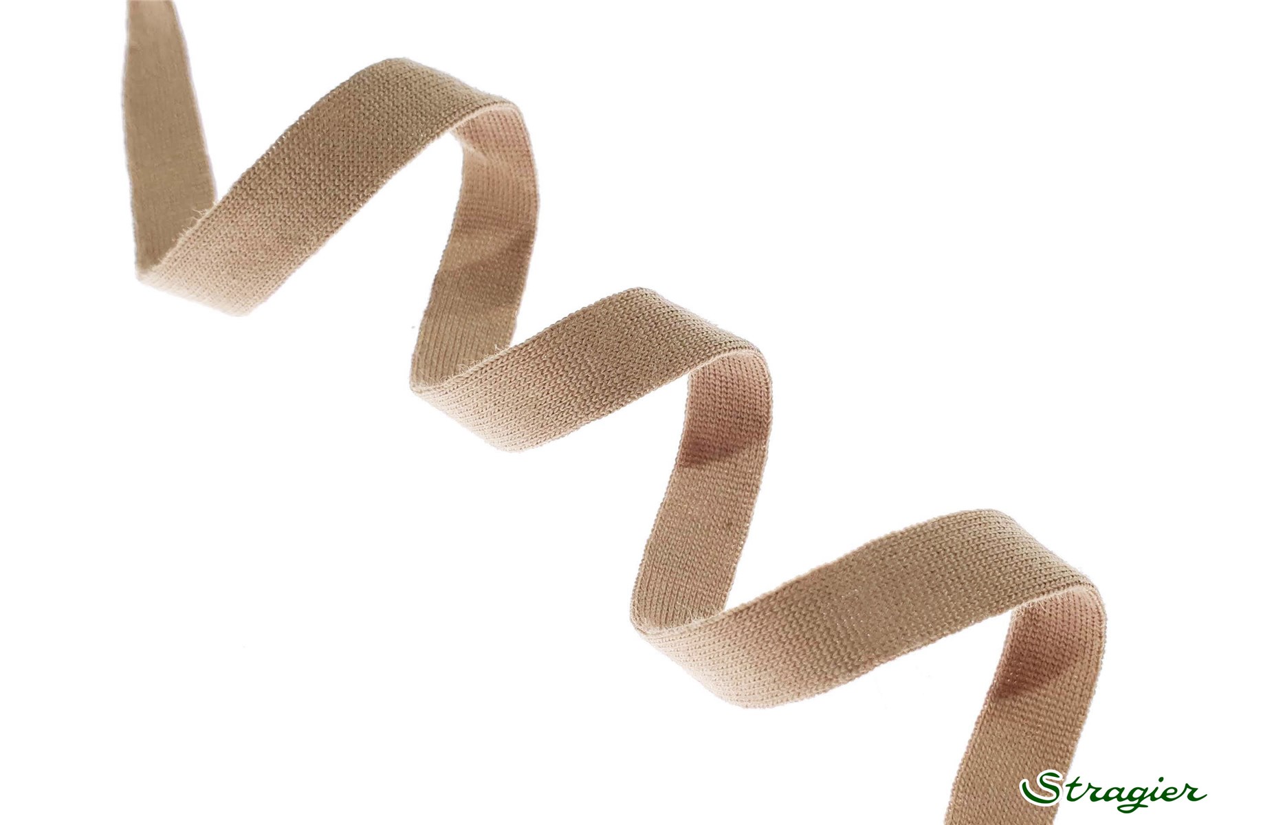 Pure Organic Cotton Tubular Braid - Plain - Noix - 10 mm