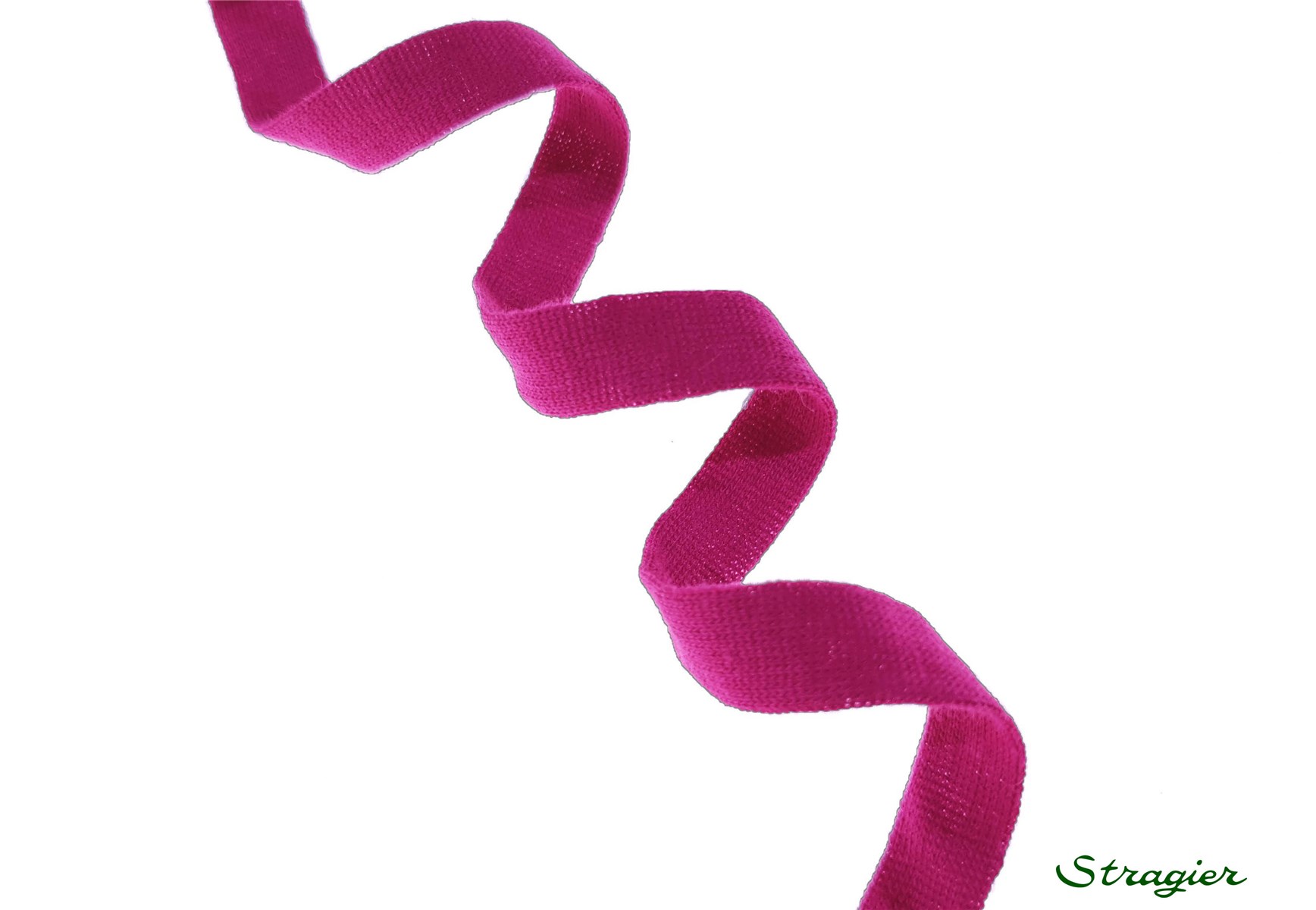 Tresse tubulaire pur Coton Bio - Uni - Magenta - 10 mm