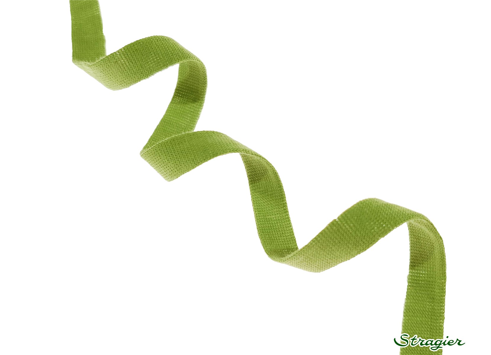 Pure Organic Cotton Tubular Braid - Plain - Vert Fougère - 10 mm