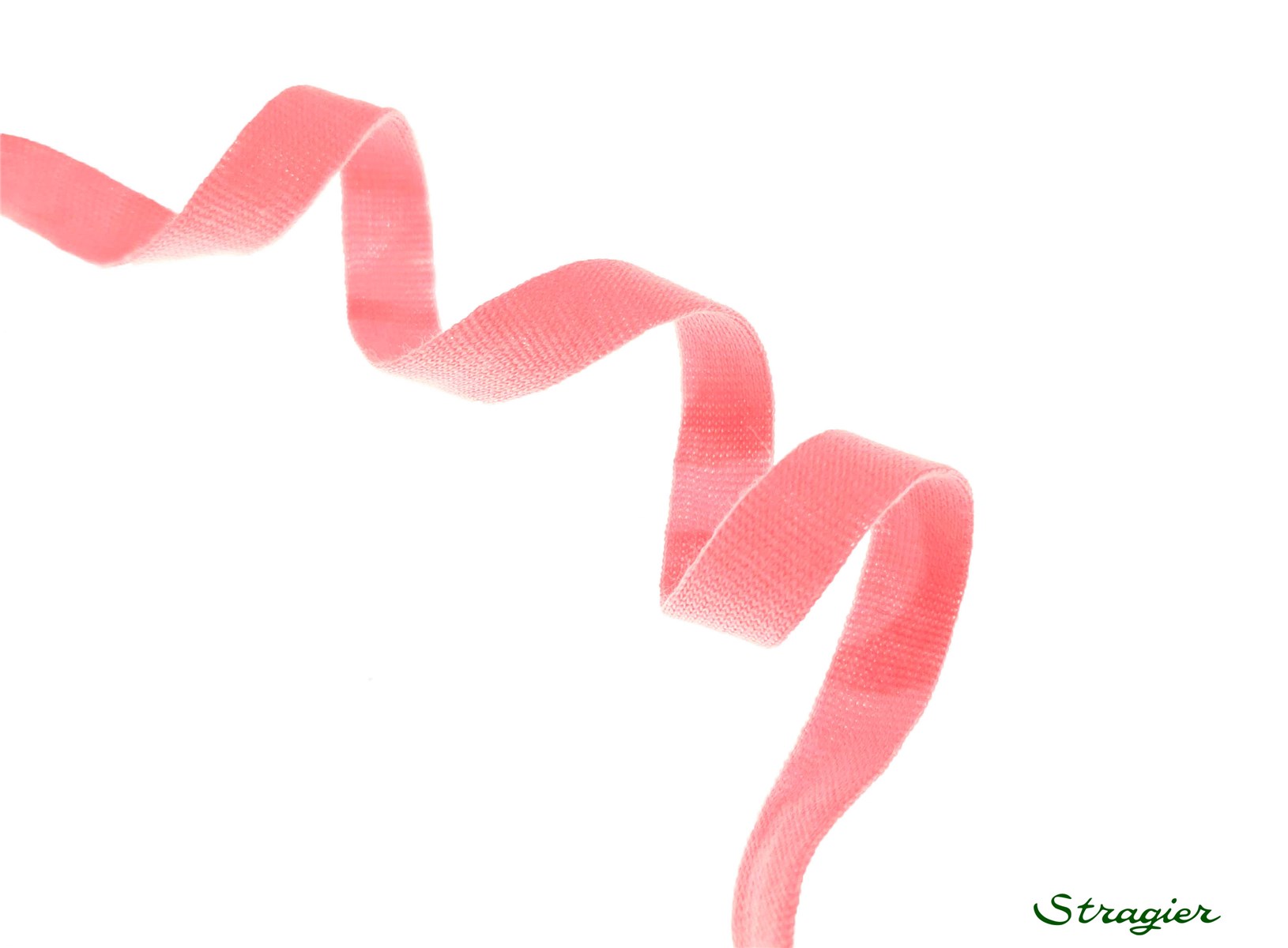 Pure Organic Cotton Tubular Braid - Plain - Rose Pétale - 10 mm