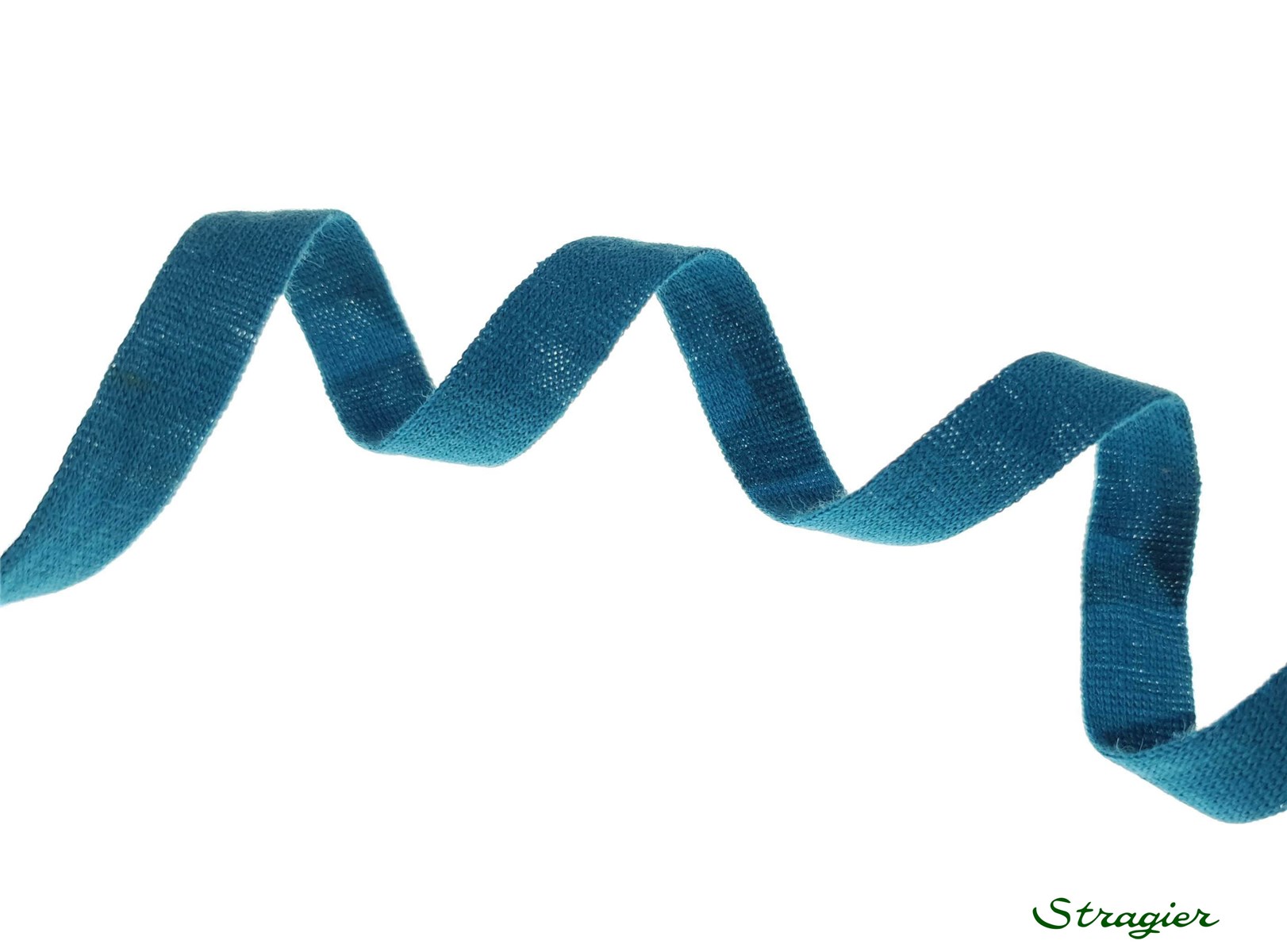 Pure Organic Cotton Tubular Braid - Plain - Vert Canard - 10 mm