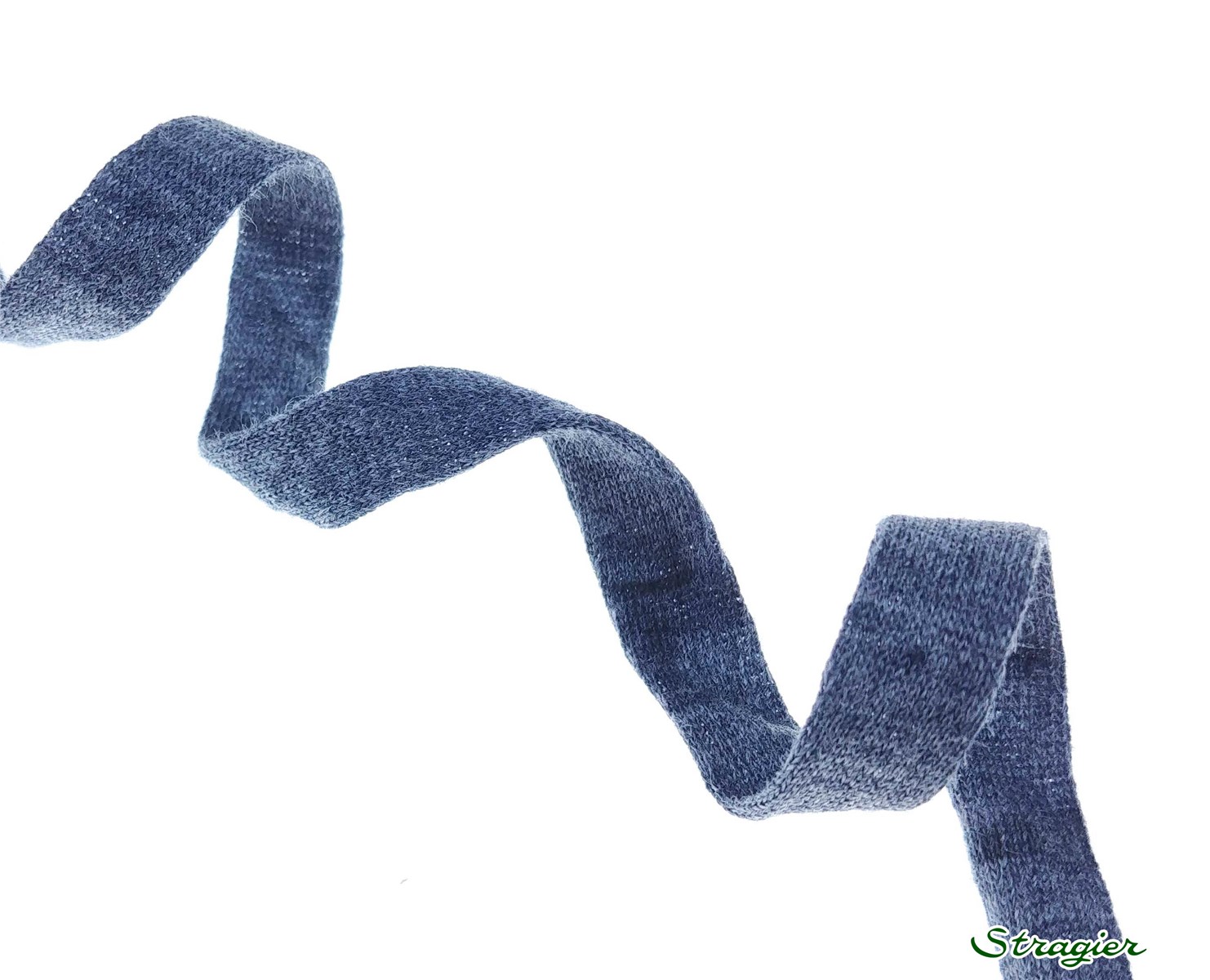 Tresse tubulaire pur Coton Bio - Uni - Indigo - 10 mm