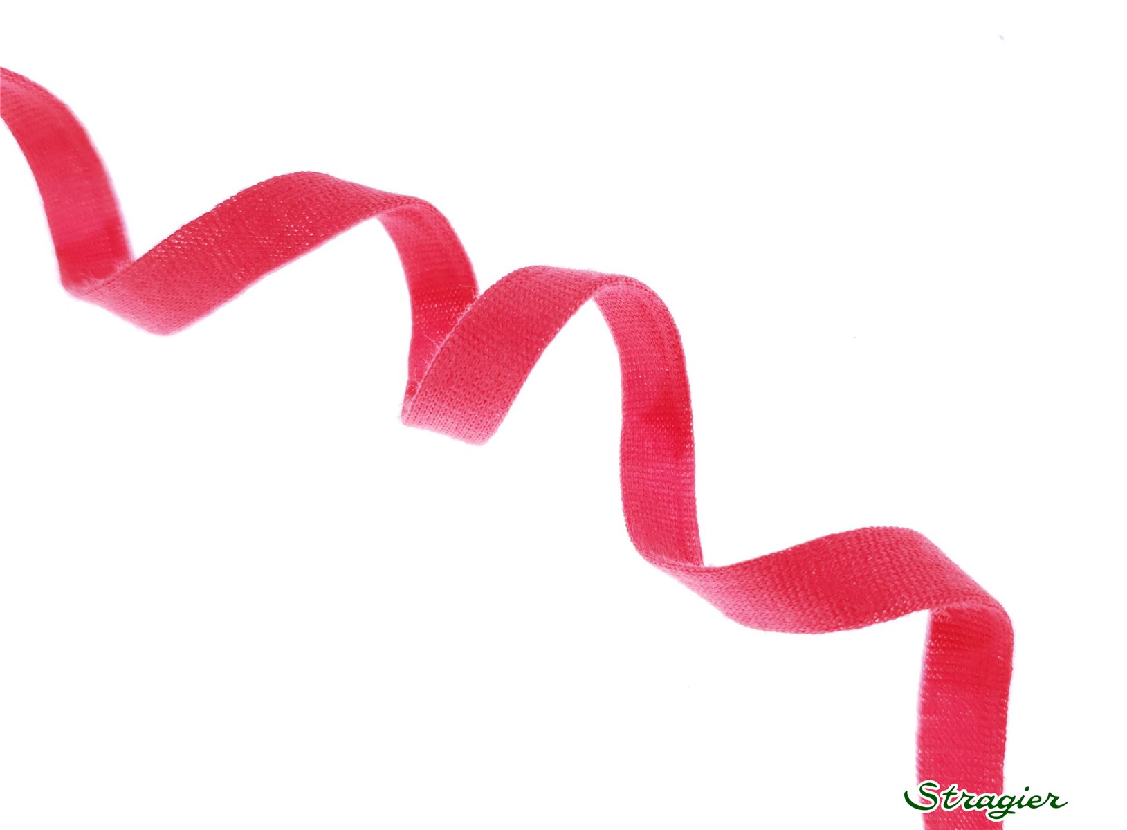 Tresse tubulaire pur Coton Bio - Uni - Corail - 10 mm