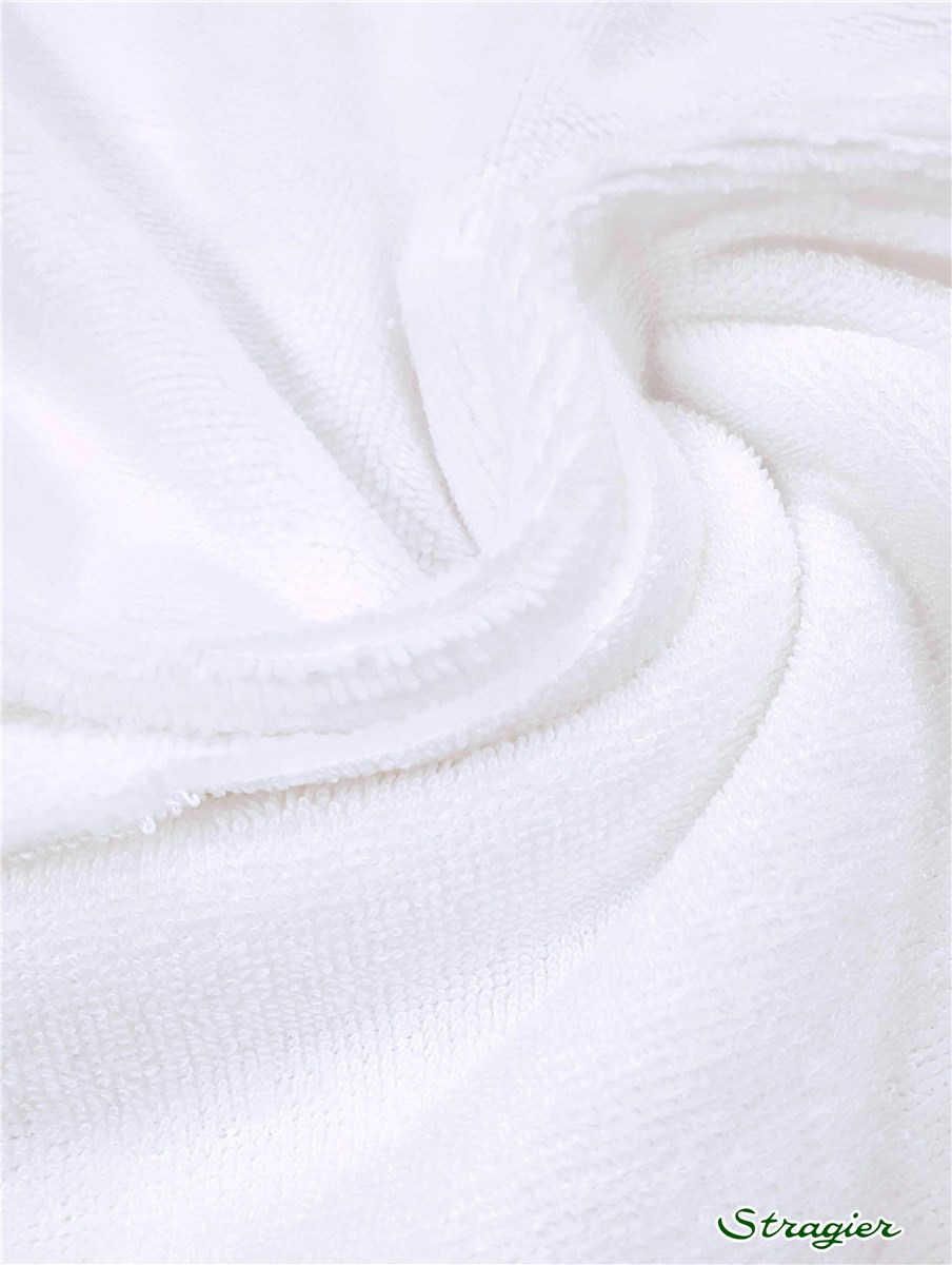 Eponge Velours - Coton & Bambou - uni - Blanc 