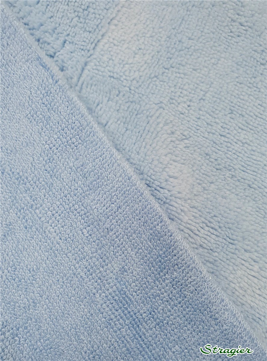 Eponge Velours - Coton & Bambou - uni - Bleu Azur