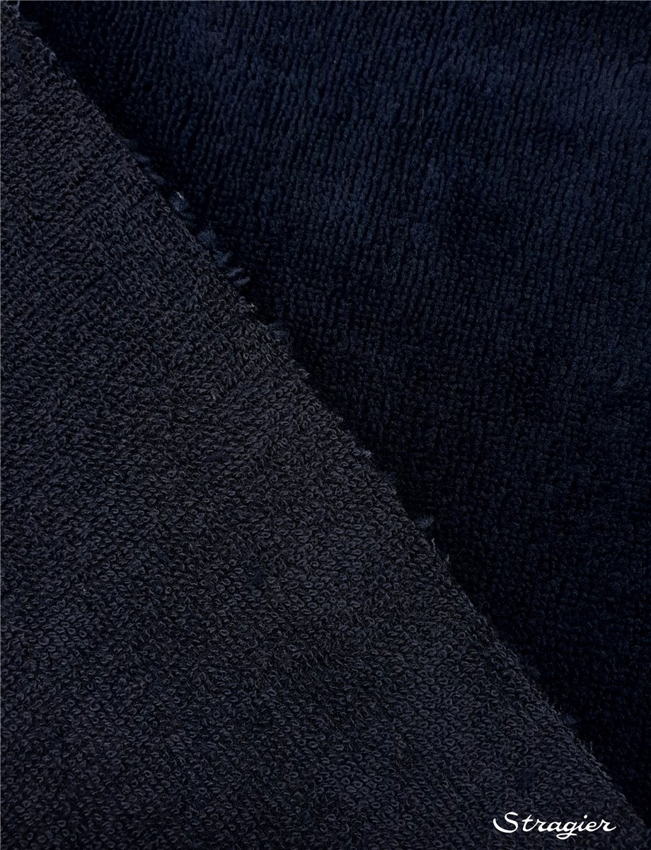 Eponge Velours - Coton & Bambou - uni - Marine