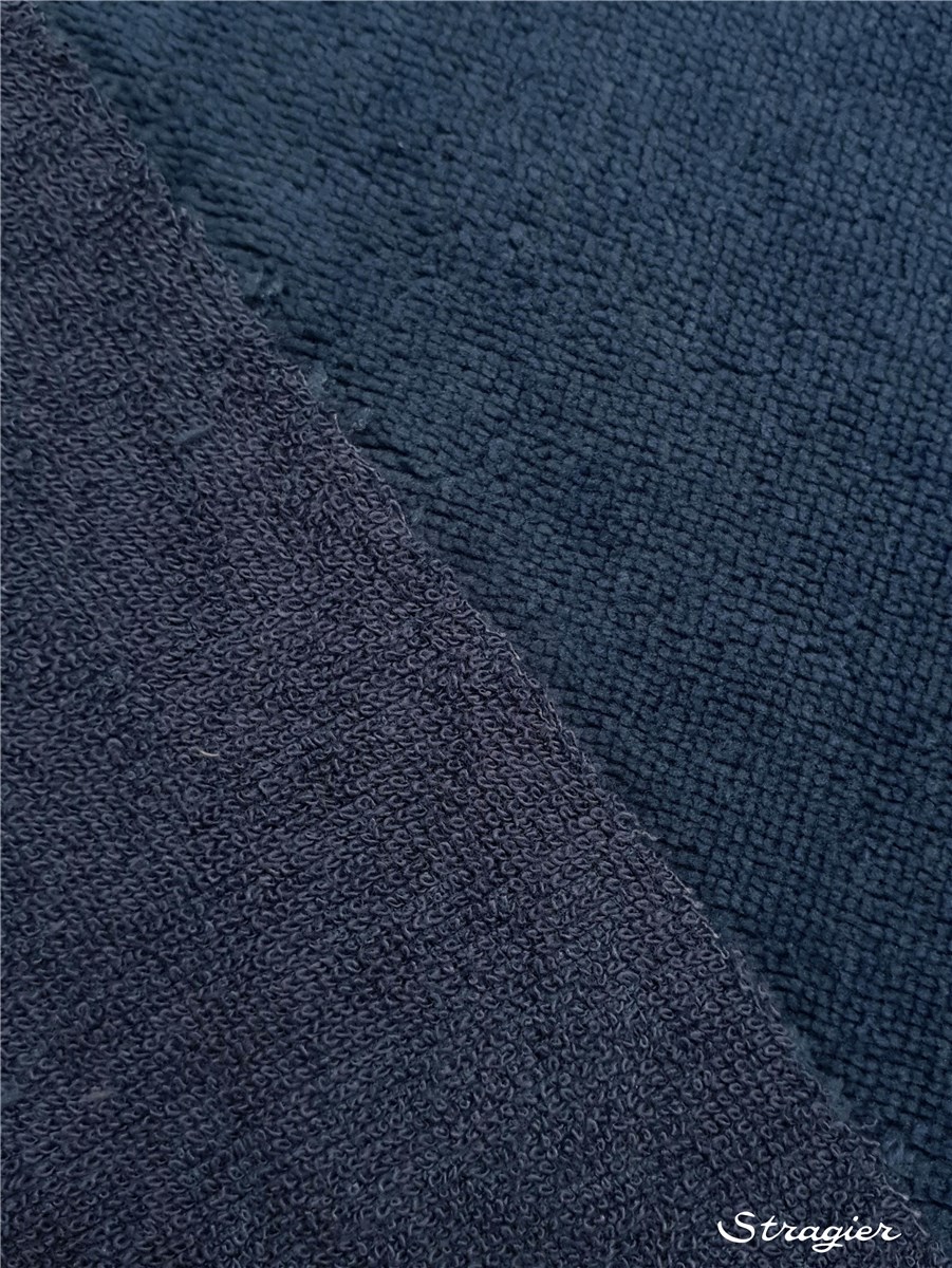 Eponge Velours - Coton & Bambou - uni - Bleu Pétrole