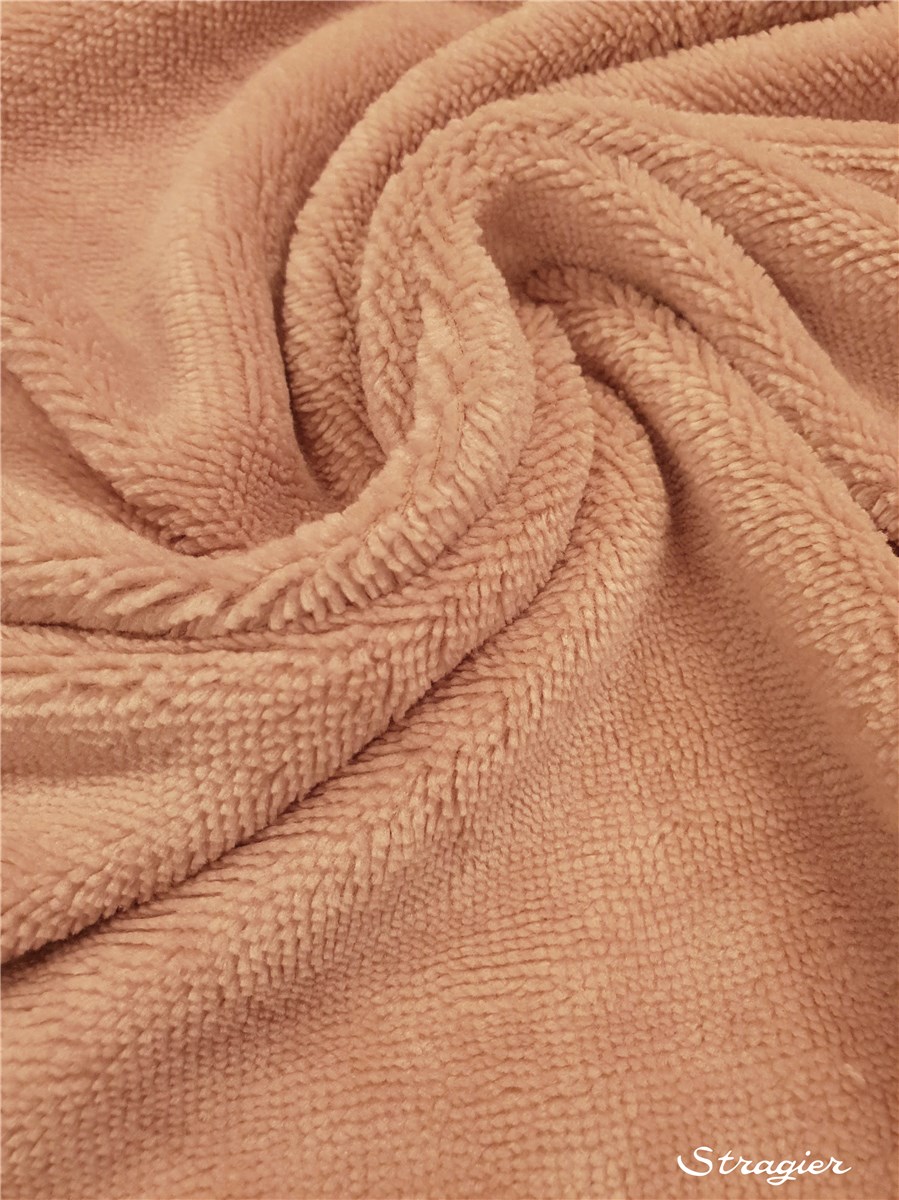 Eponge Velours - Coton & Bambou - uni - Rose des Sables 