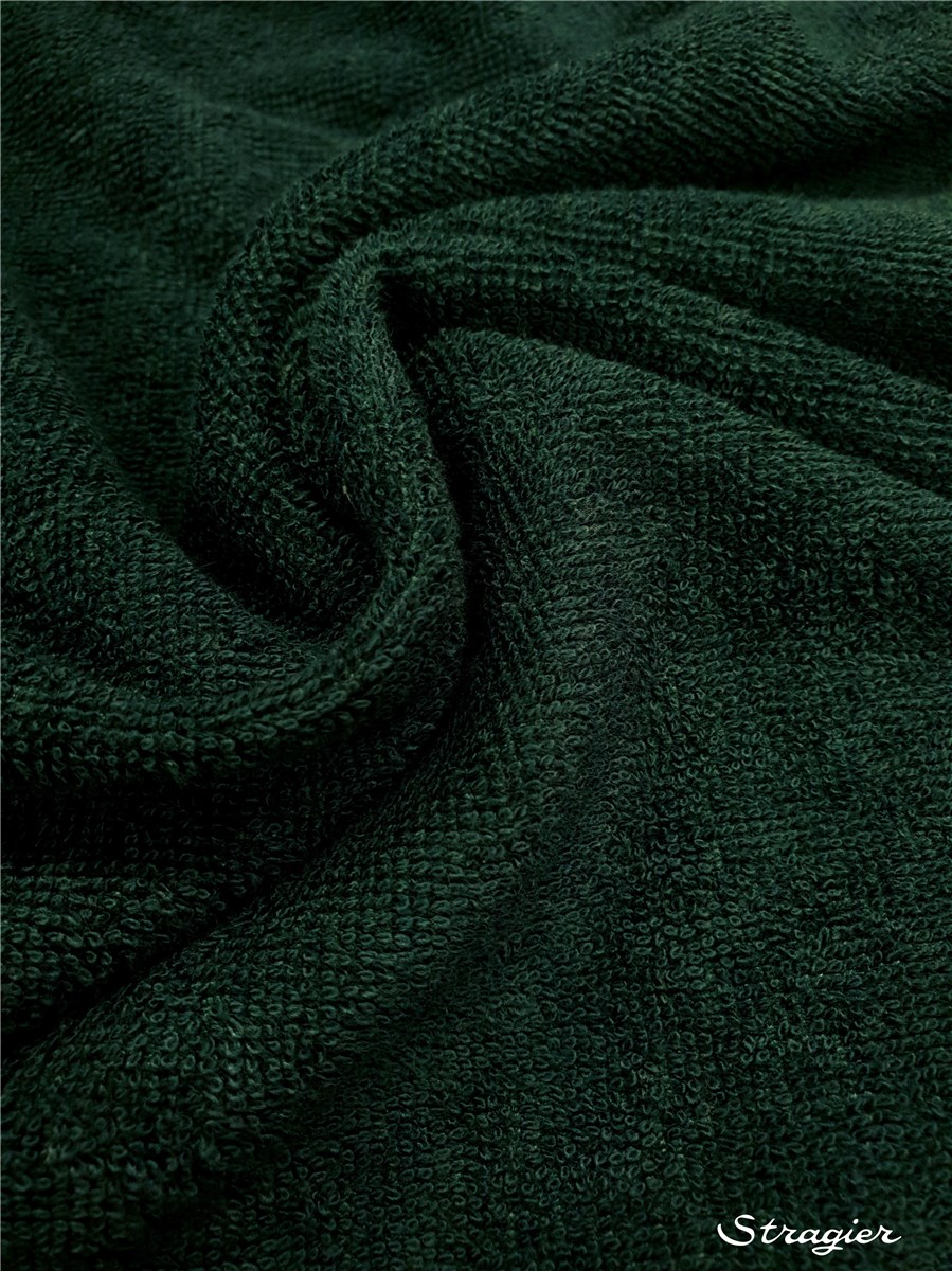 Eponge Velours - Coton & Bambou - uni - Vert Bouteille 