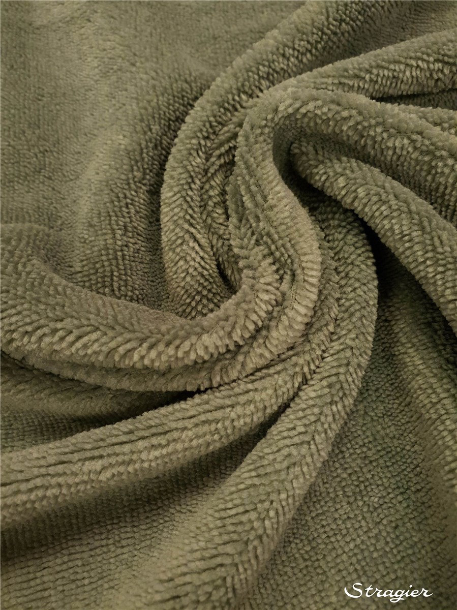 Eponge Velours - Coton & Bambou - uni - Vert Pin 