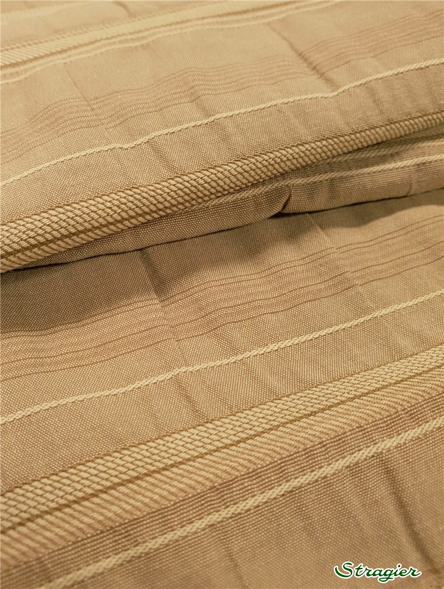 Seersucker - Rayures Jacquard - Camel Clair