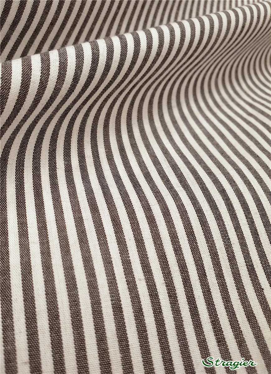 Popeline - Rayures 2mm - Anthracite 