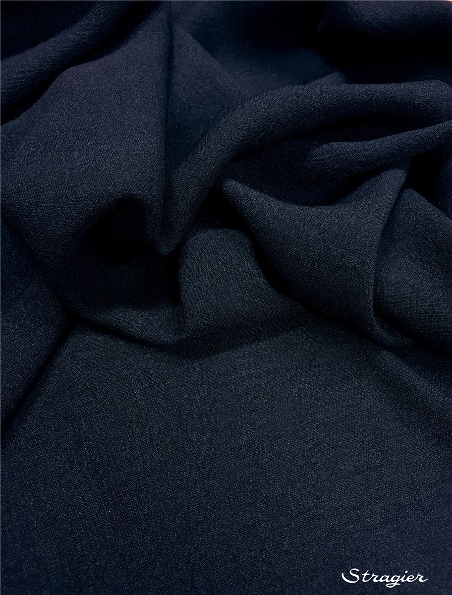Batiste Microfibres - souple - uni - Marine 