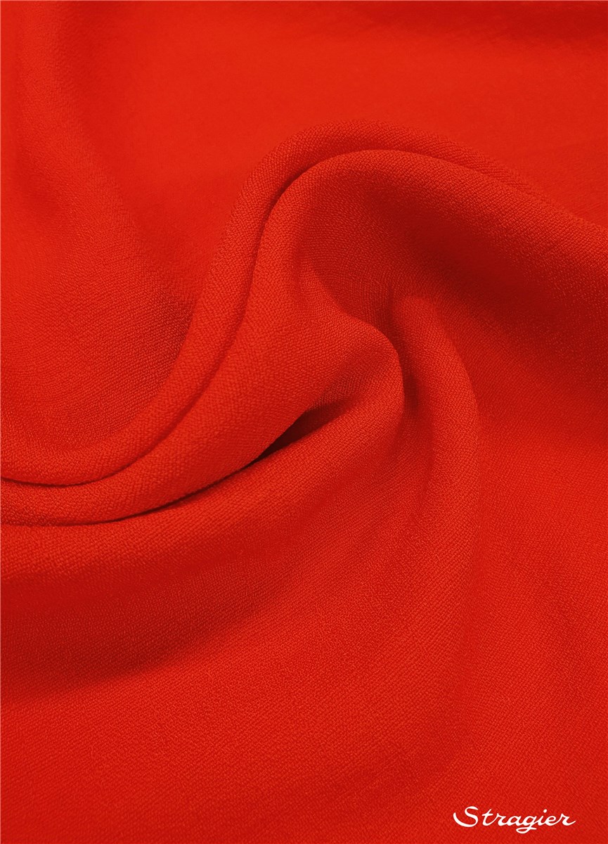Batiste Microfibres - souple - uni - Rouge 