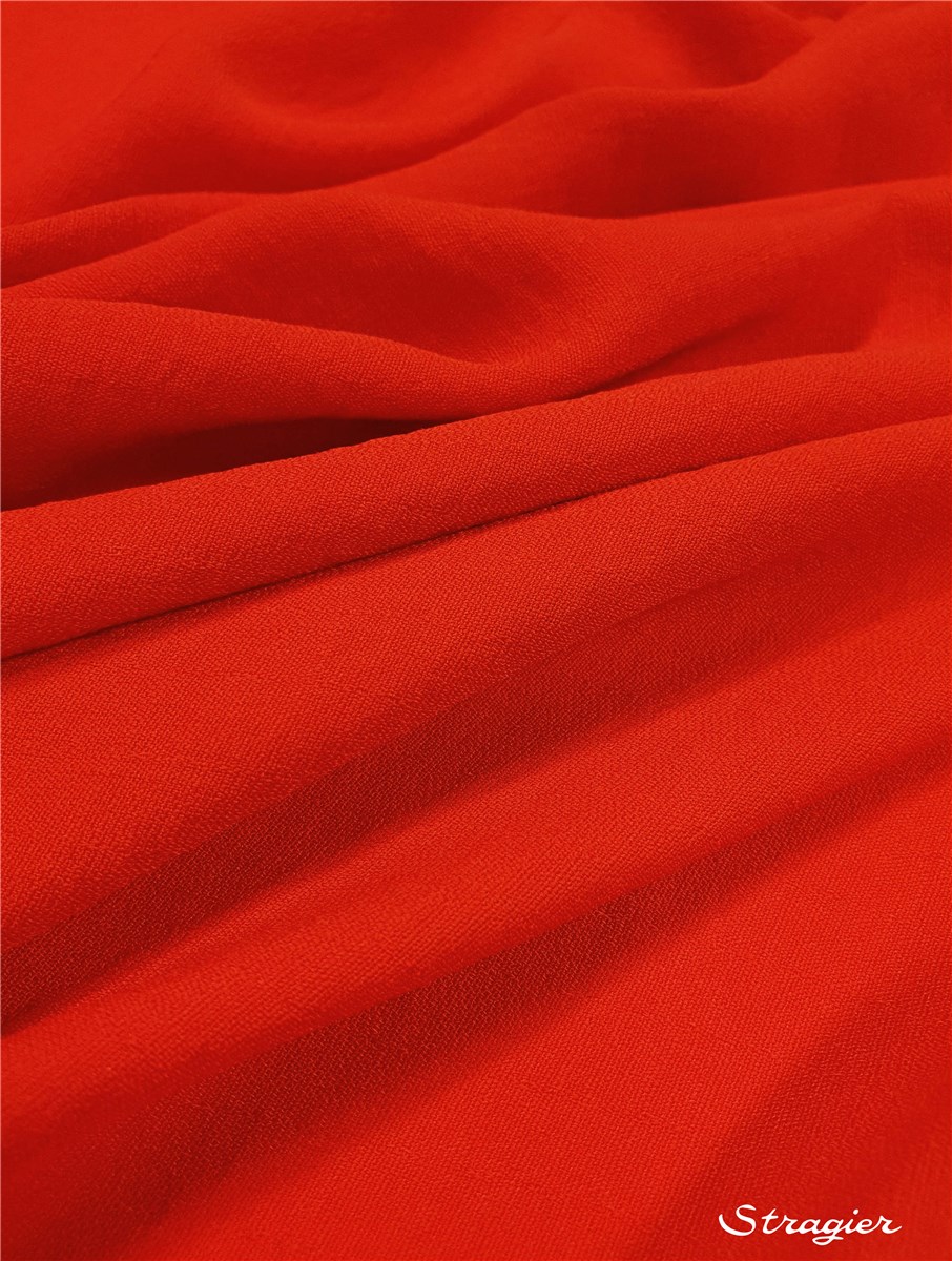 Batiste Microfibres - souple - uni - Rouge 