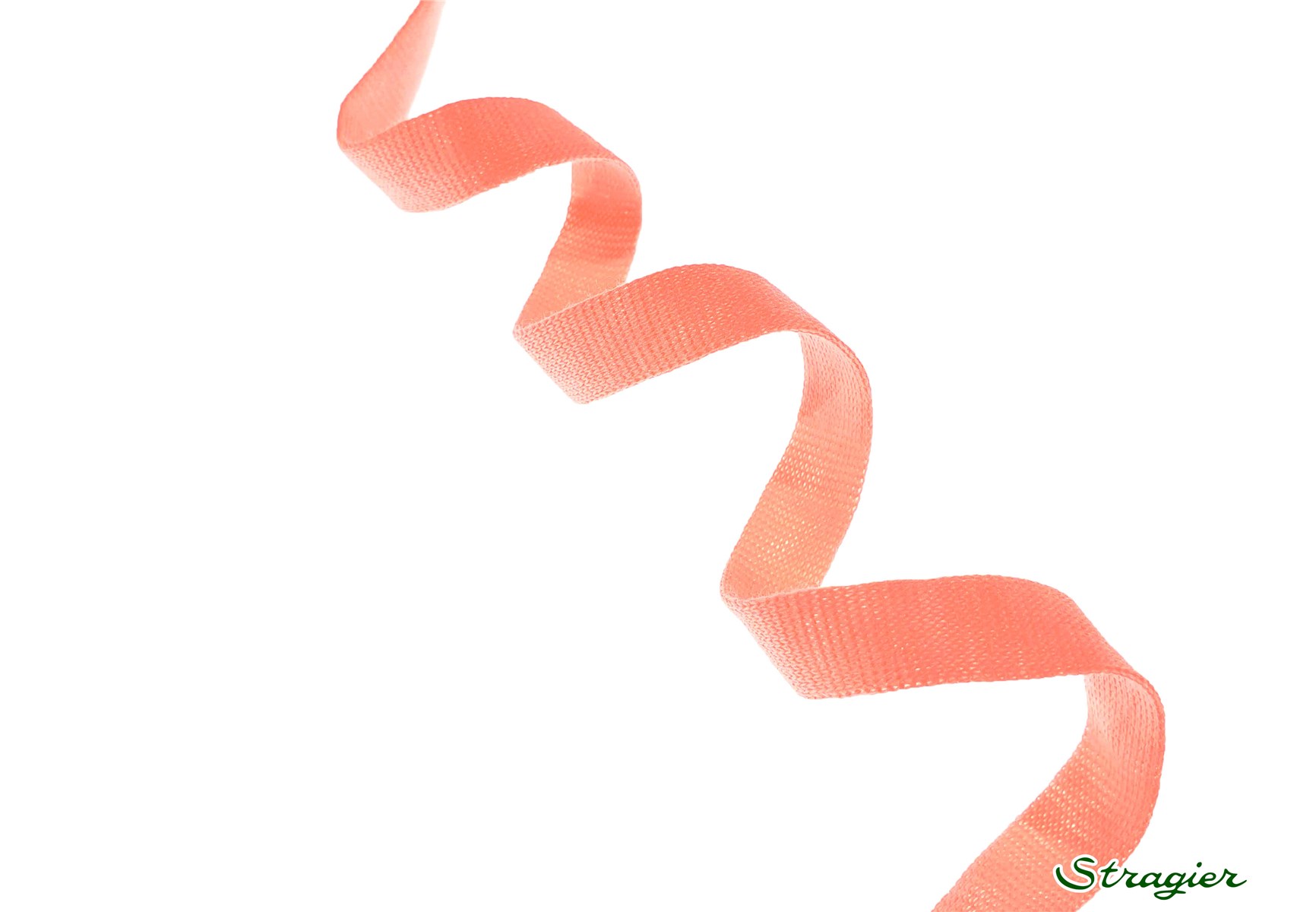 Pure Organic Cotton Tubular Braid - Plain - Saumon - 10 mm