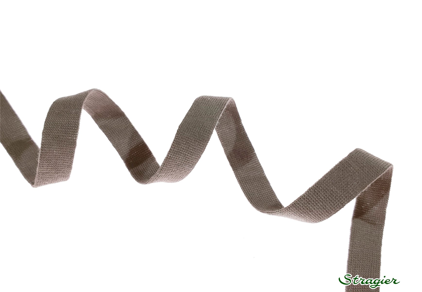 Pure Organic Cotton Tubular Braid - Plain - Beige taupé - 10 mm