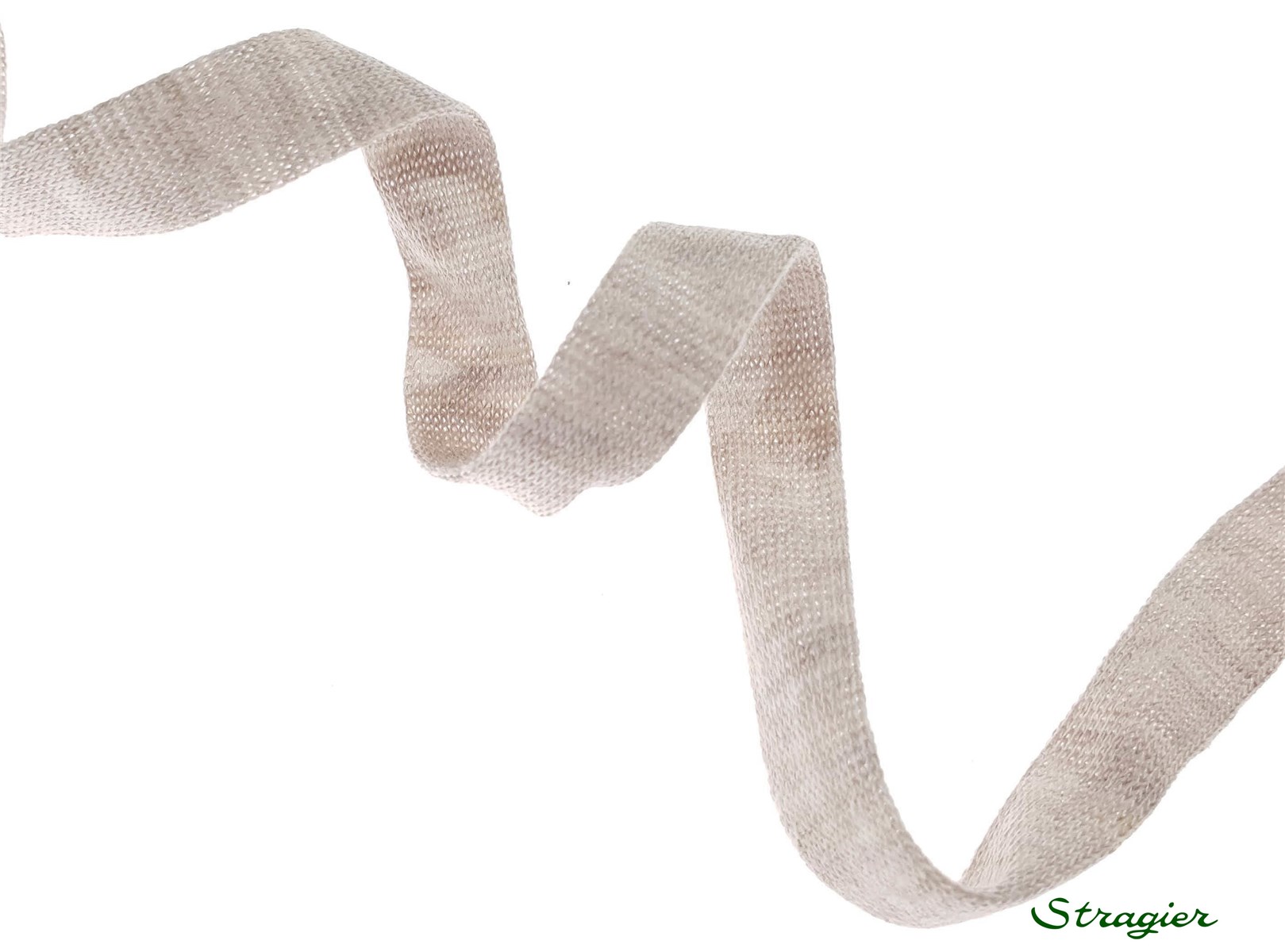Pure Organic Cotton Tubular Braid - Plain - Lama - 10 mm