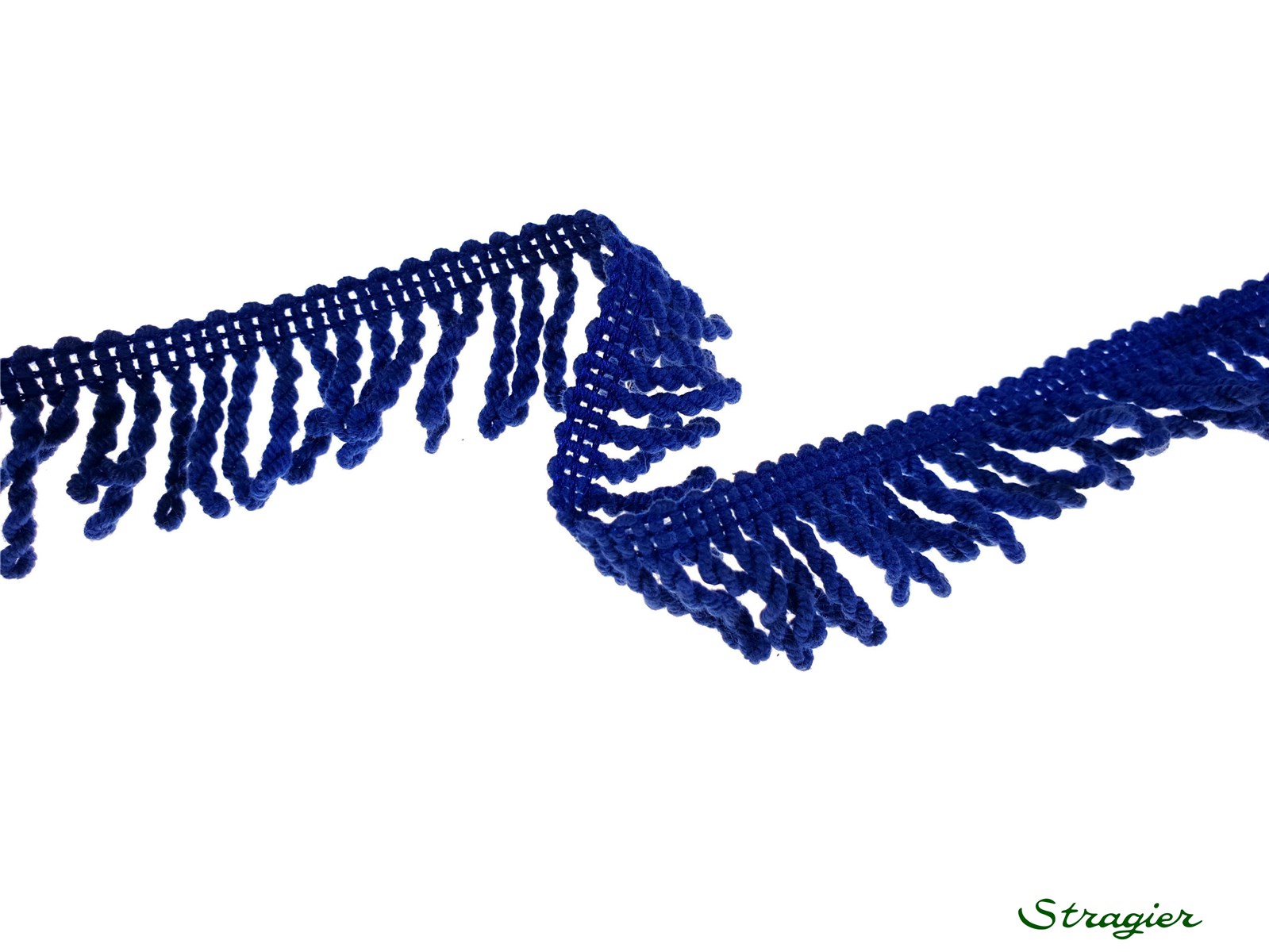 Cotton Fringe - uni - Bleu Cobalt - 25 mm