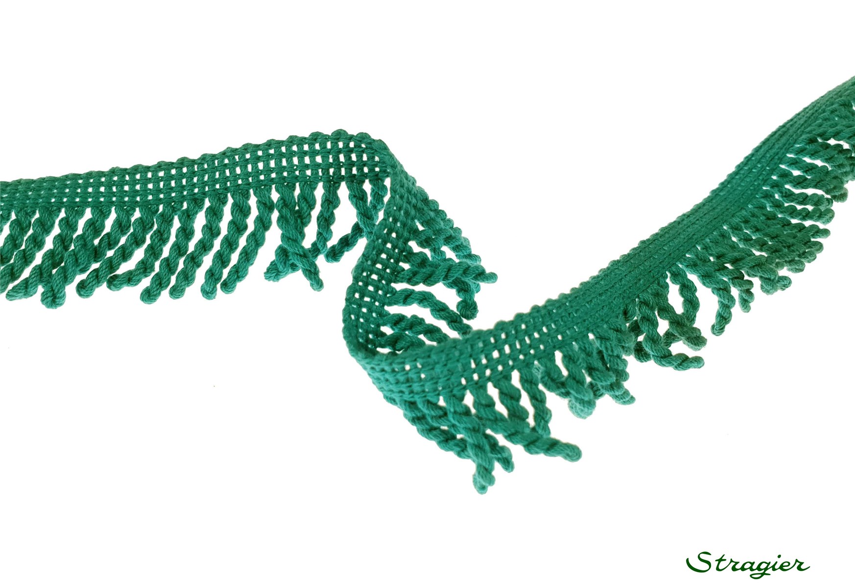 Cotton Fringe - uni - Vert Emeraude - 30 mm