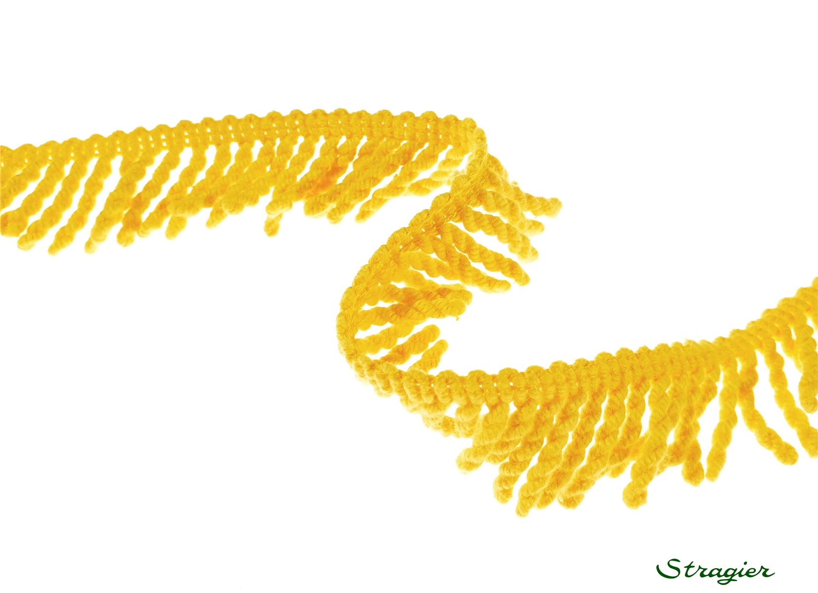 Cotton Fringe - uni - Jaune - 25 mm