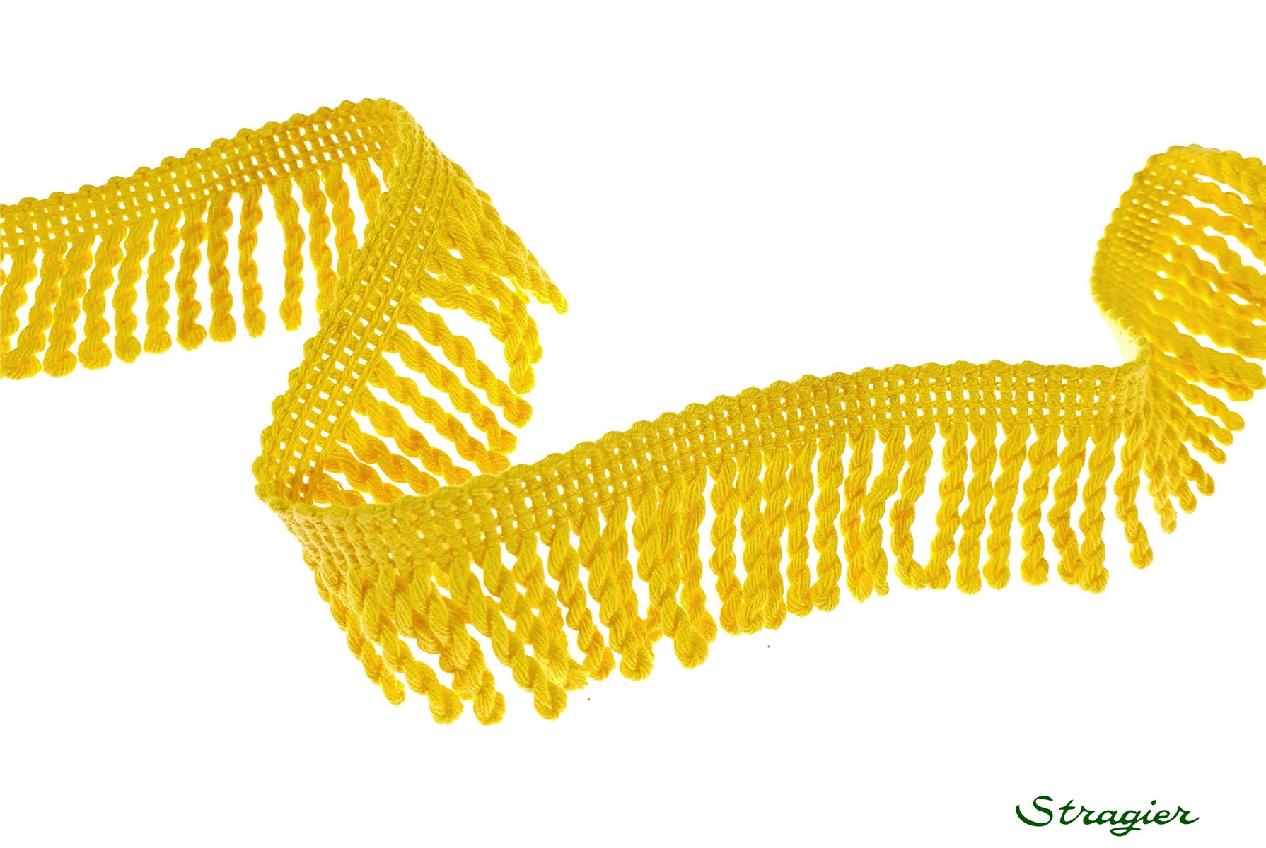 Cotton Fringe - uni - Moutarde - 30 mm