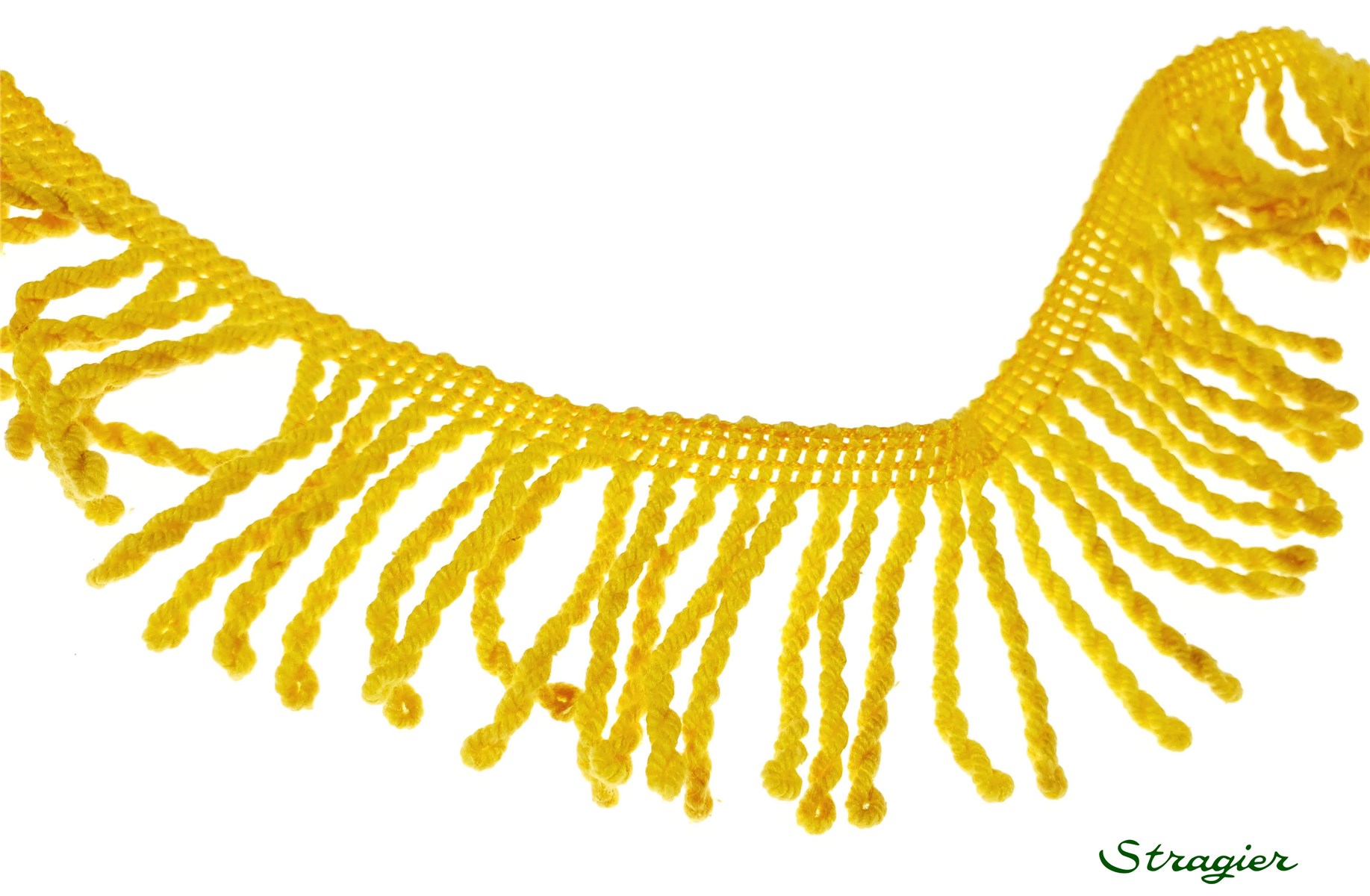 Frange de Coton - uni - Moutarde - 50 mm