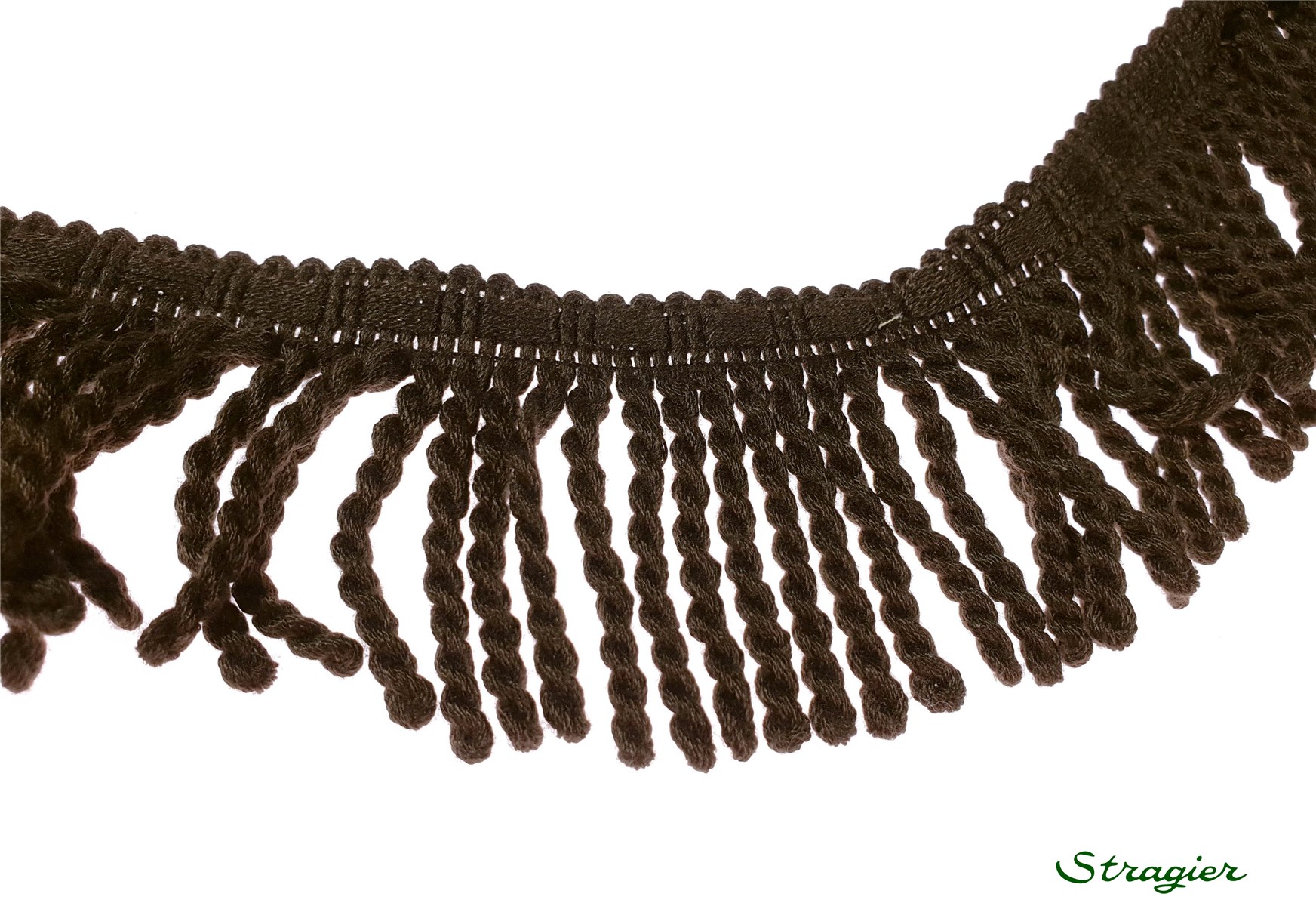Cotton Fringe - uni - Brun - 65 mm