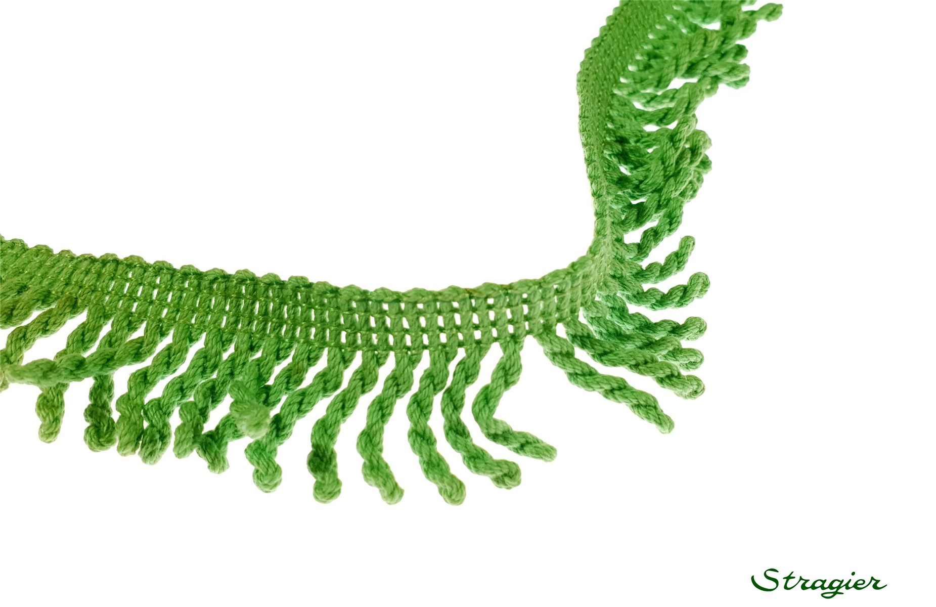 Cotton Fringe - uni - Vert Prairie - 30 mm