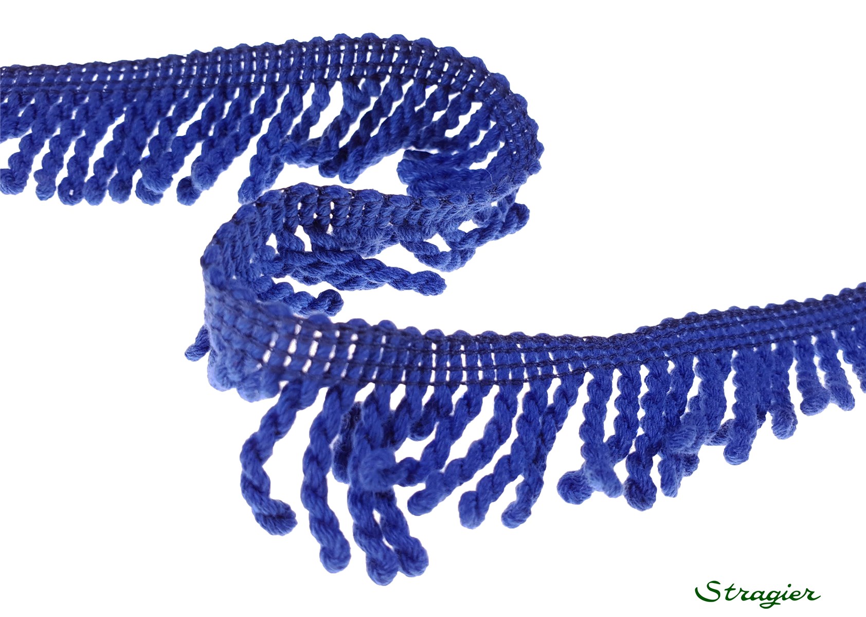 Cotton Fringe - uni - Bleu Cobalt 2 - 30 mm