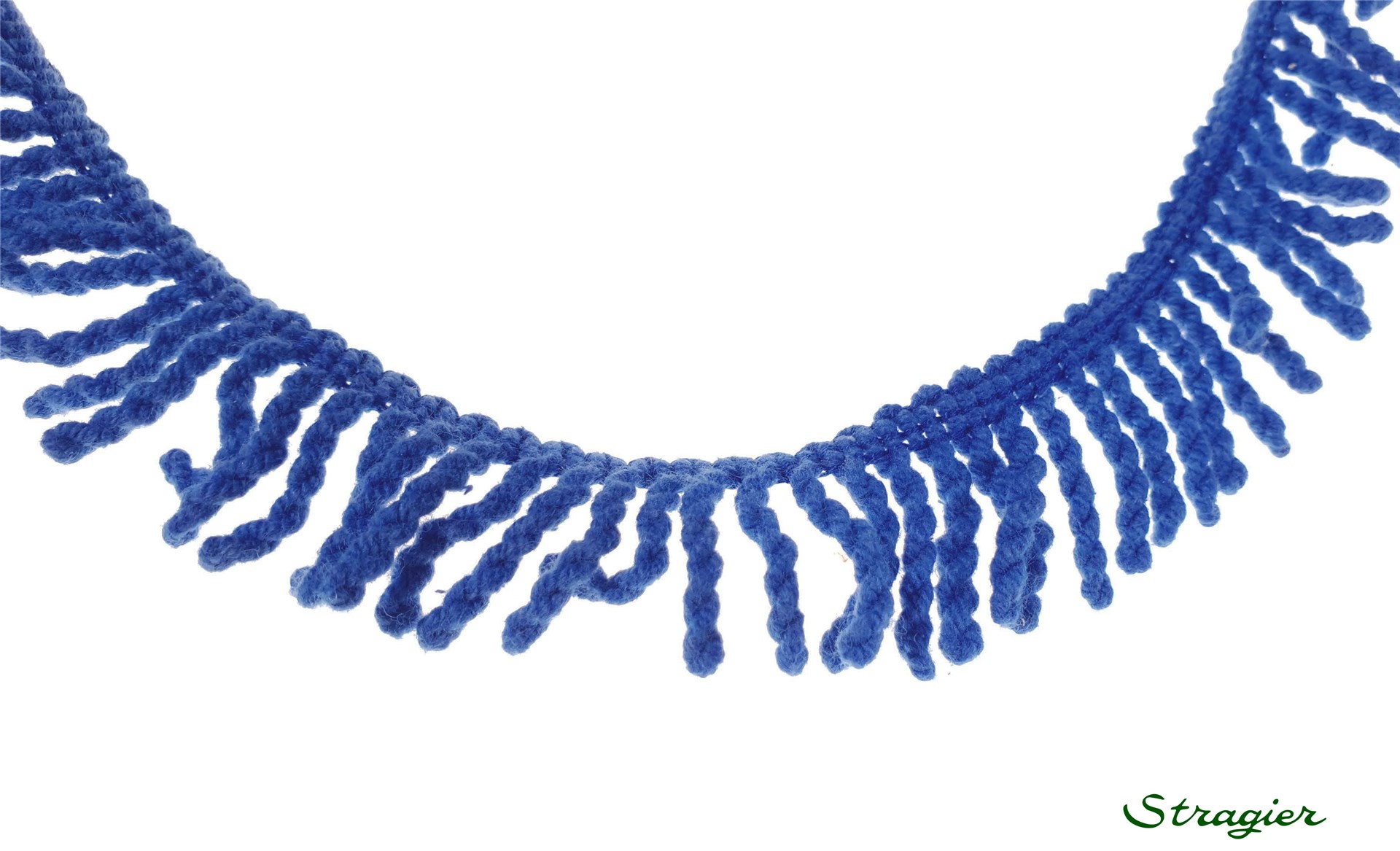 Cotton Fringe - uni - Bleu Cobalt 3 - 25 mm